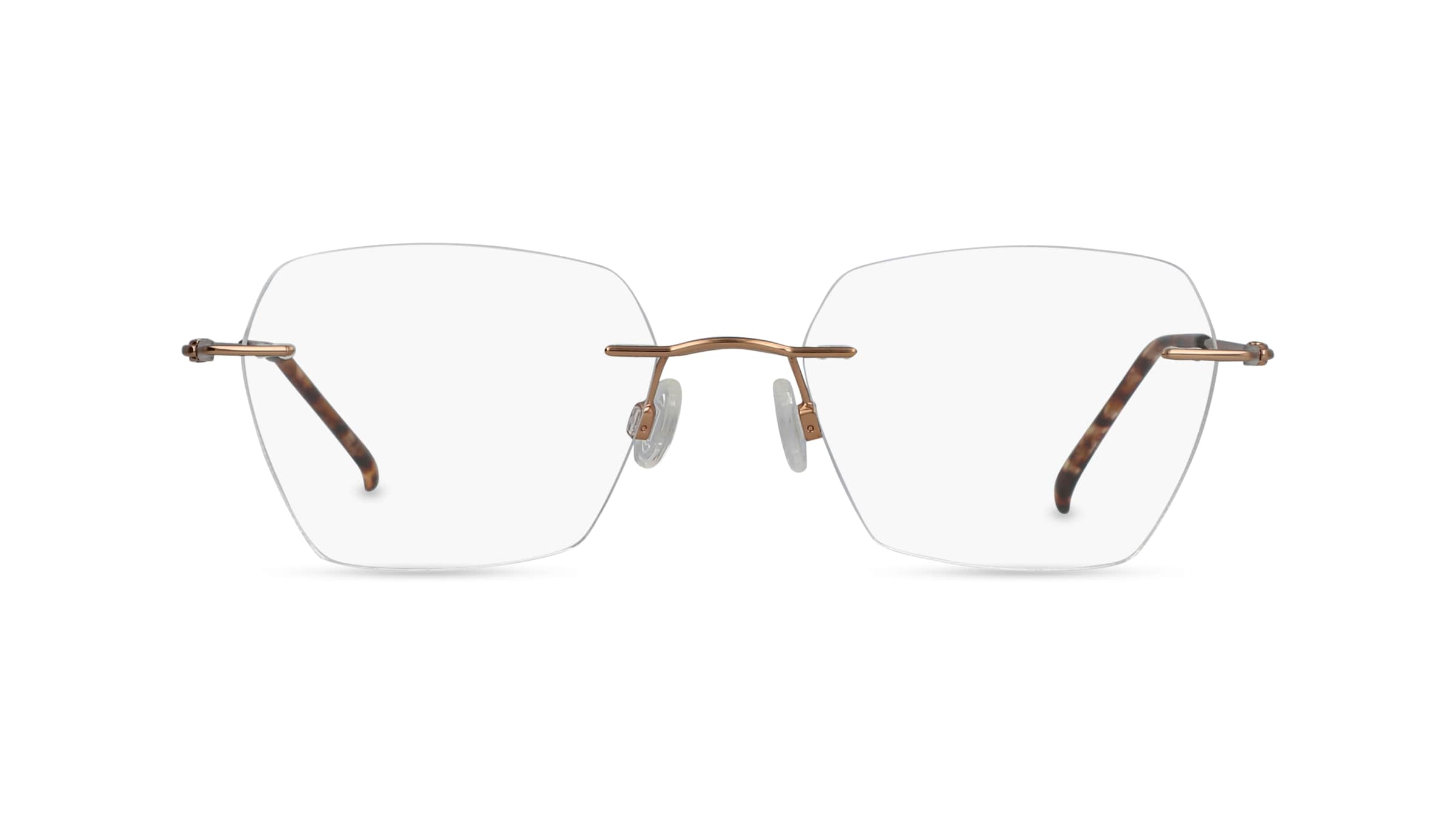 Fielmann BD 465 CL Damen-Brille inkl. Gläser Randlos Eckig Edelstahl-Gestell 52mm/18mm/135mm, gold