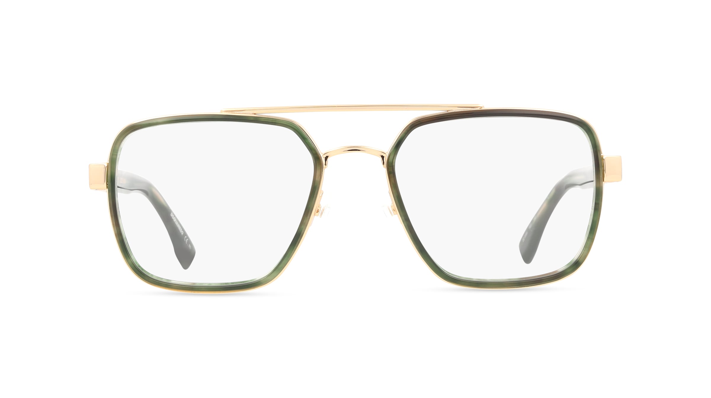 Dsquared2 D2 0064 Herren-Brille inkl. Gläser Vollrand Eckig Acetat-Gestell 55mm/19mm/140mm, gold