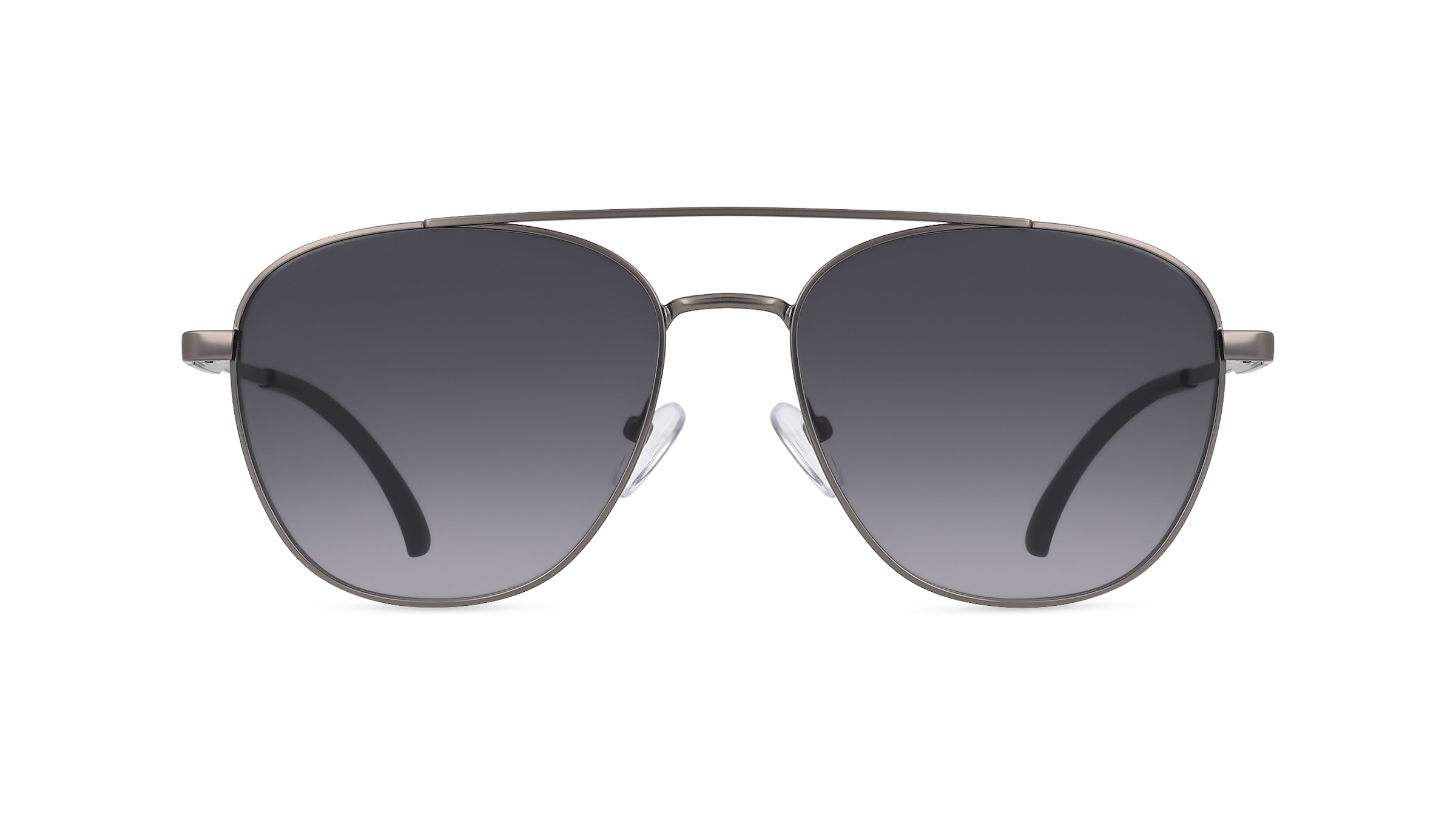 Fielmann BD 556 SUN CL Unisex-Sonnenbrille Vollrand Pilot Edelstahl-Gestell, grau