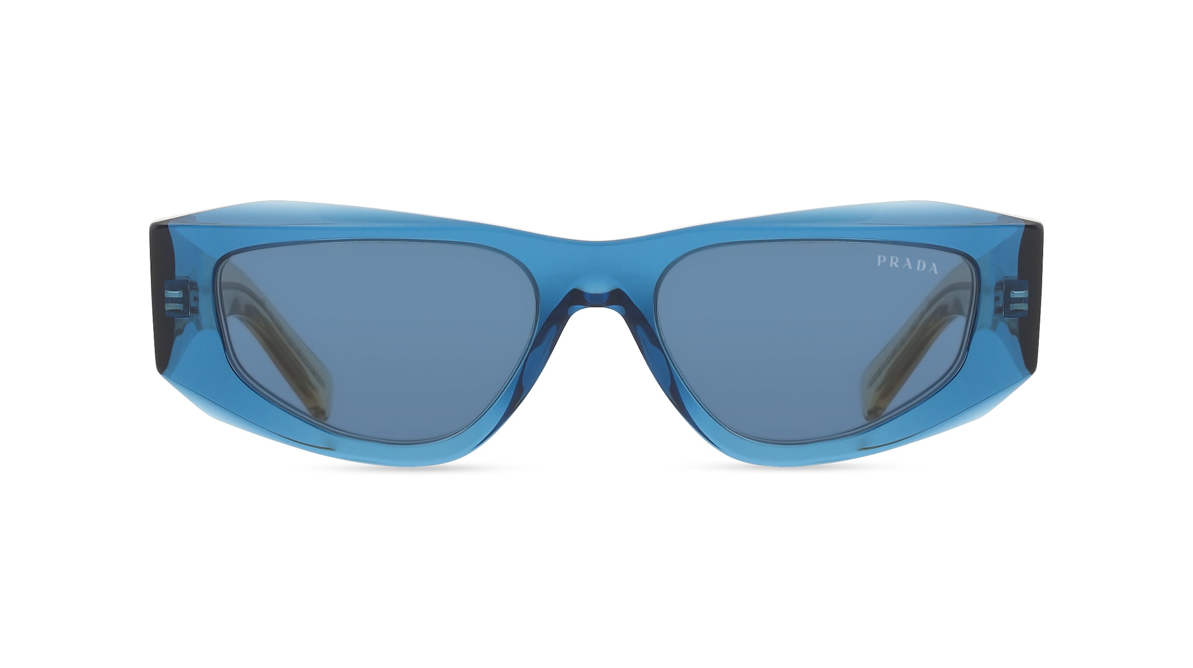 Prada 0PR B19S Herren-Sonnenbrille Vollrand Pilot Acetat-Gestell, blau