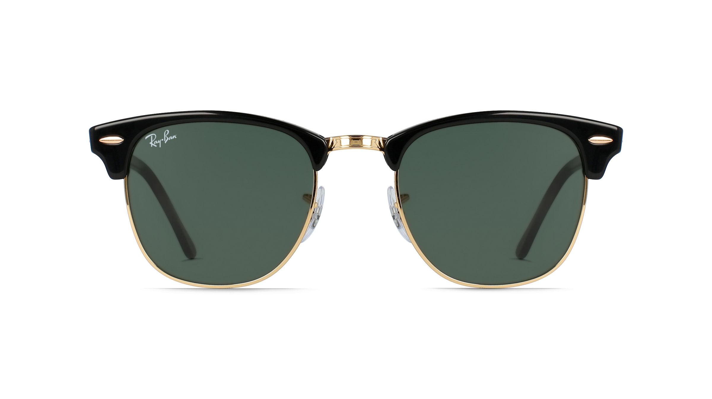 Ray-Ban RB 3016 CLUBMASTER Unisex-Sonnenbrille Vollrand Browline Acetat-Gestell, schwarz