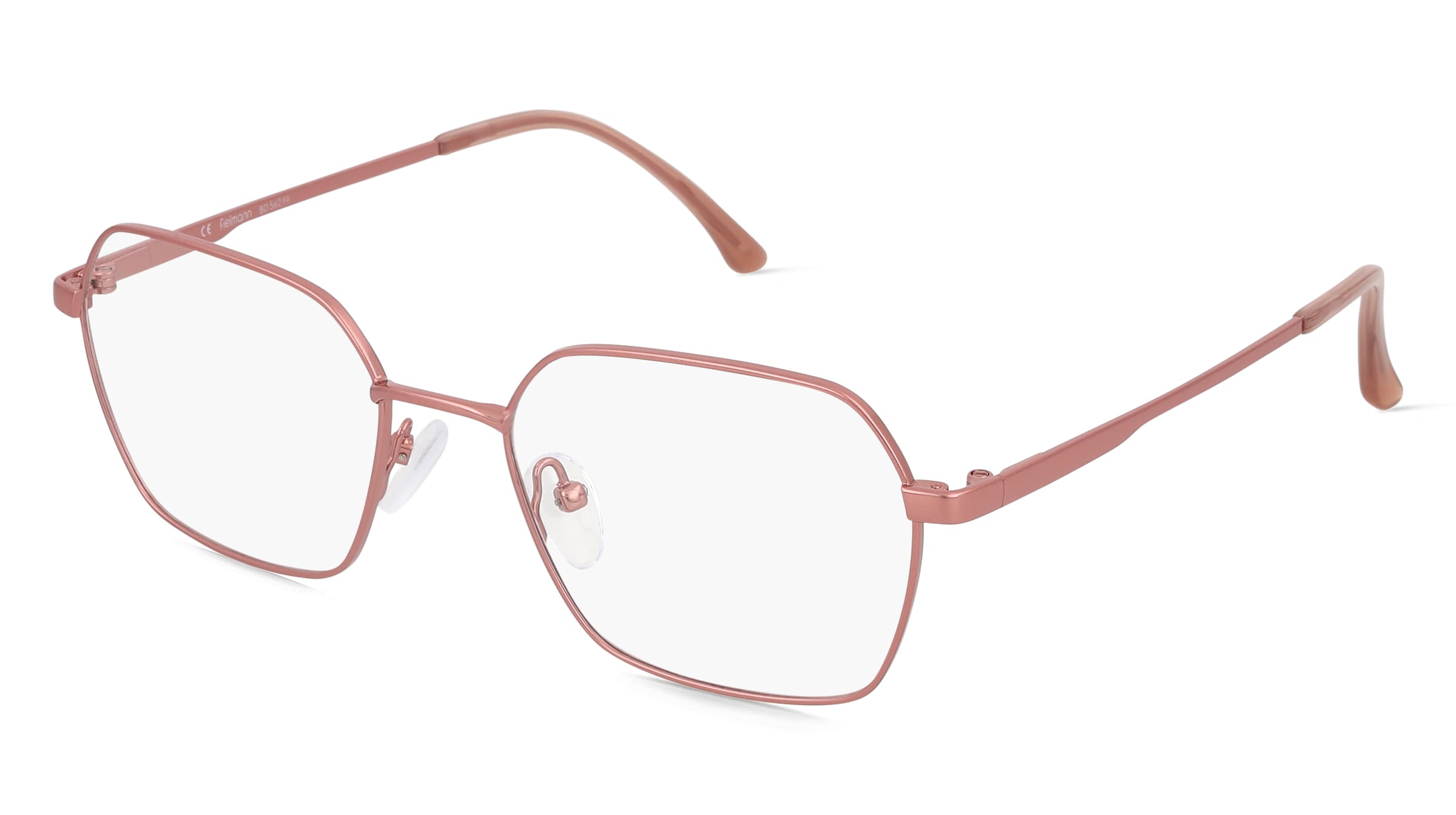 Fielmann BD 562 FA Damen-Brille inkl. Gläser Vollrand Mehreckig Edelstahl-Gestell 52mm/18mm/140mm, Pink