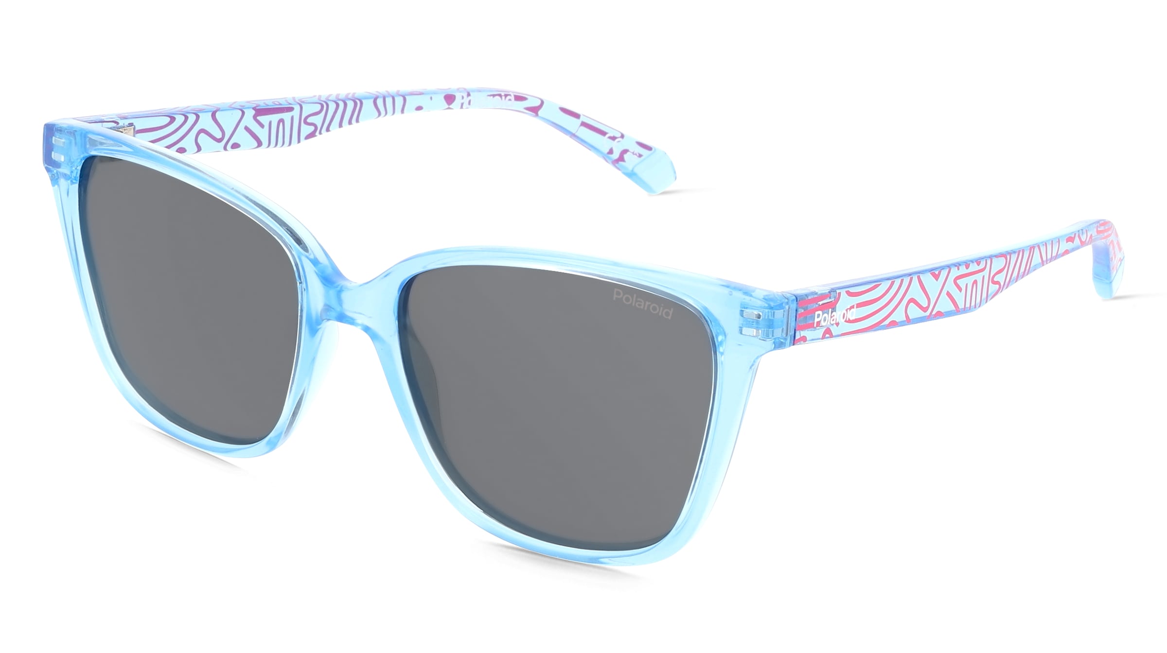 Polaroid 207386 Unisex-Sonnenbrille Vollrand Eckig Kunststoff-Gestell, Blau