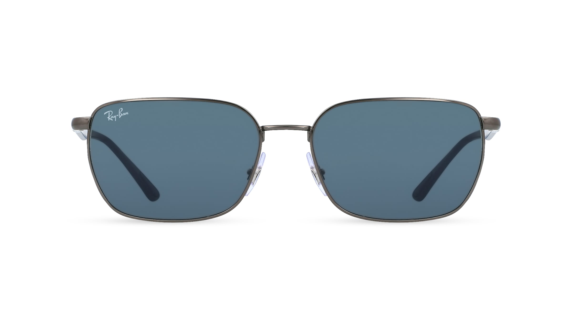 Ray-Ban RB 3684 Herren-Sonnenbrille Vollrand Eckig Edelstahl-Gestell, grau