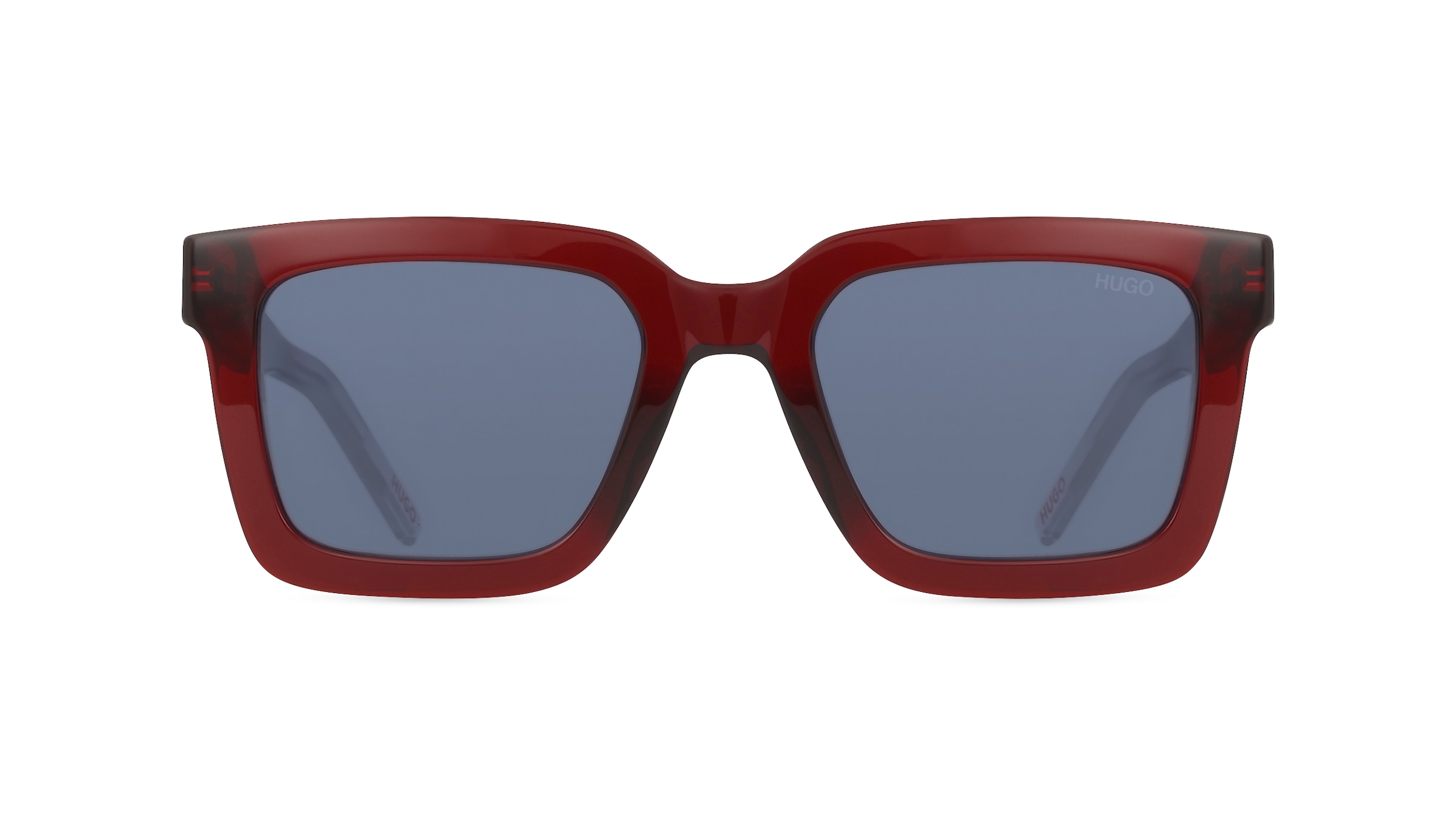 Hugo HG 1259/S Herren-Sonnenbrille Vollrand Eckig Acetat-Gestell, rot