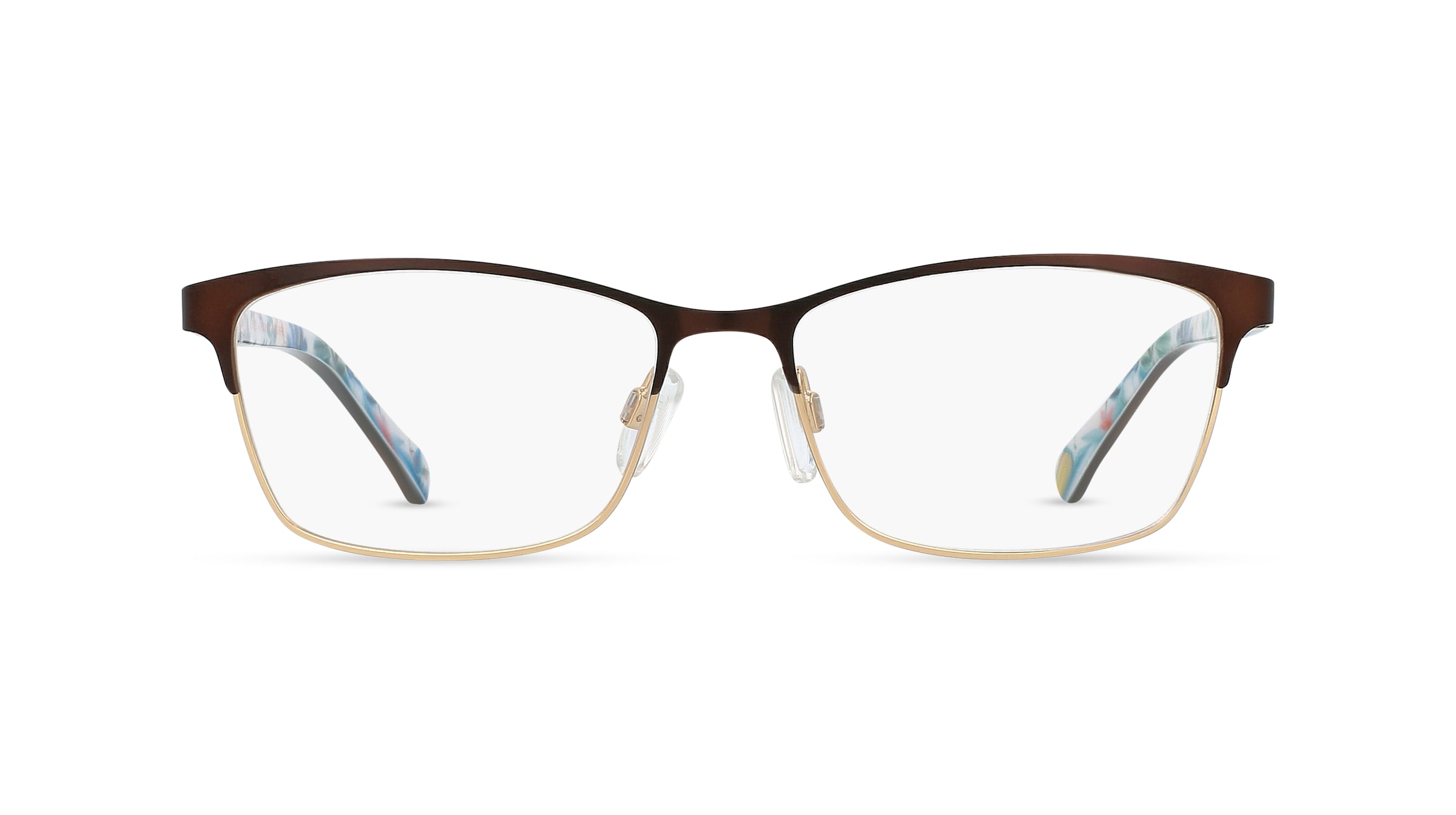 Ted Baker TB 2231 Damen-Brille inkl. Gläser Vollrand Eckig Metall-Gestell 53mm/15mm/135mm, braun