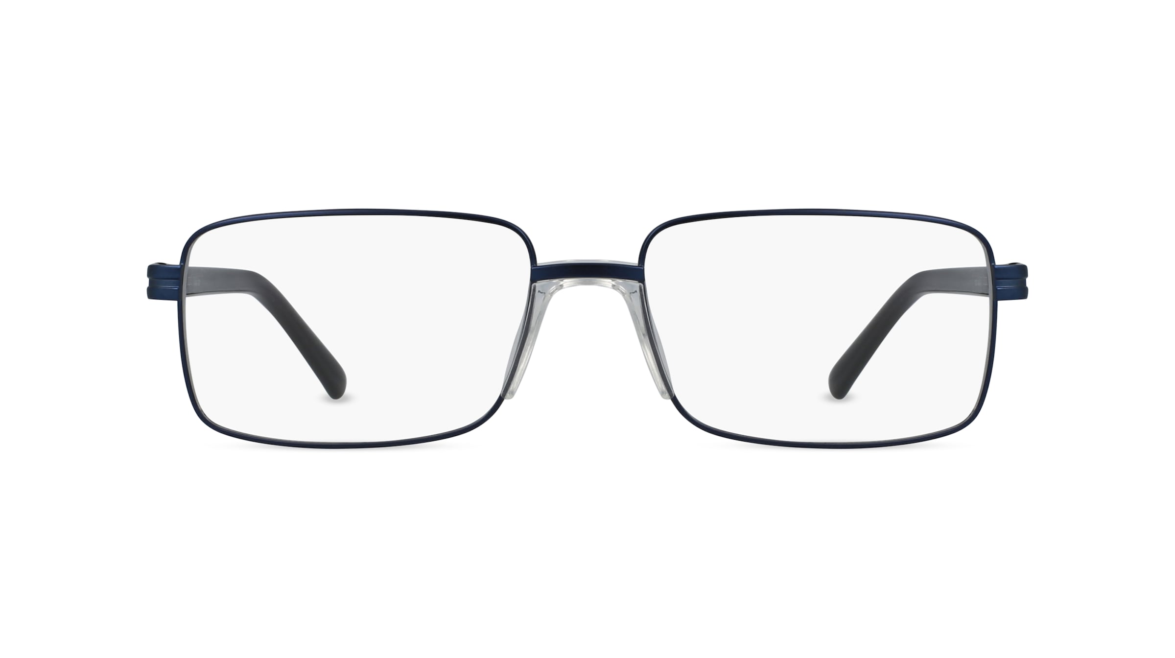 Fielmann CY 018 FLEX CL Herren-Brille inkl. Gläser Vollrand Eckig Edelstahl-Gestell 55mm/16mm/140mm, blau