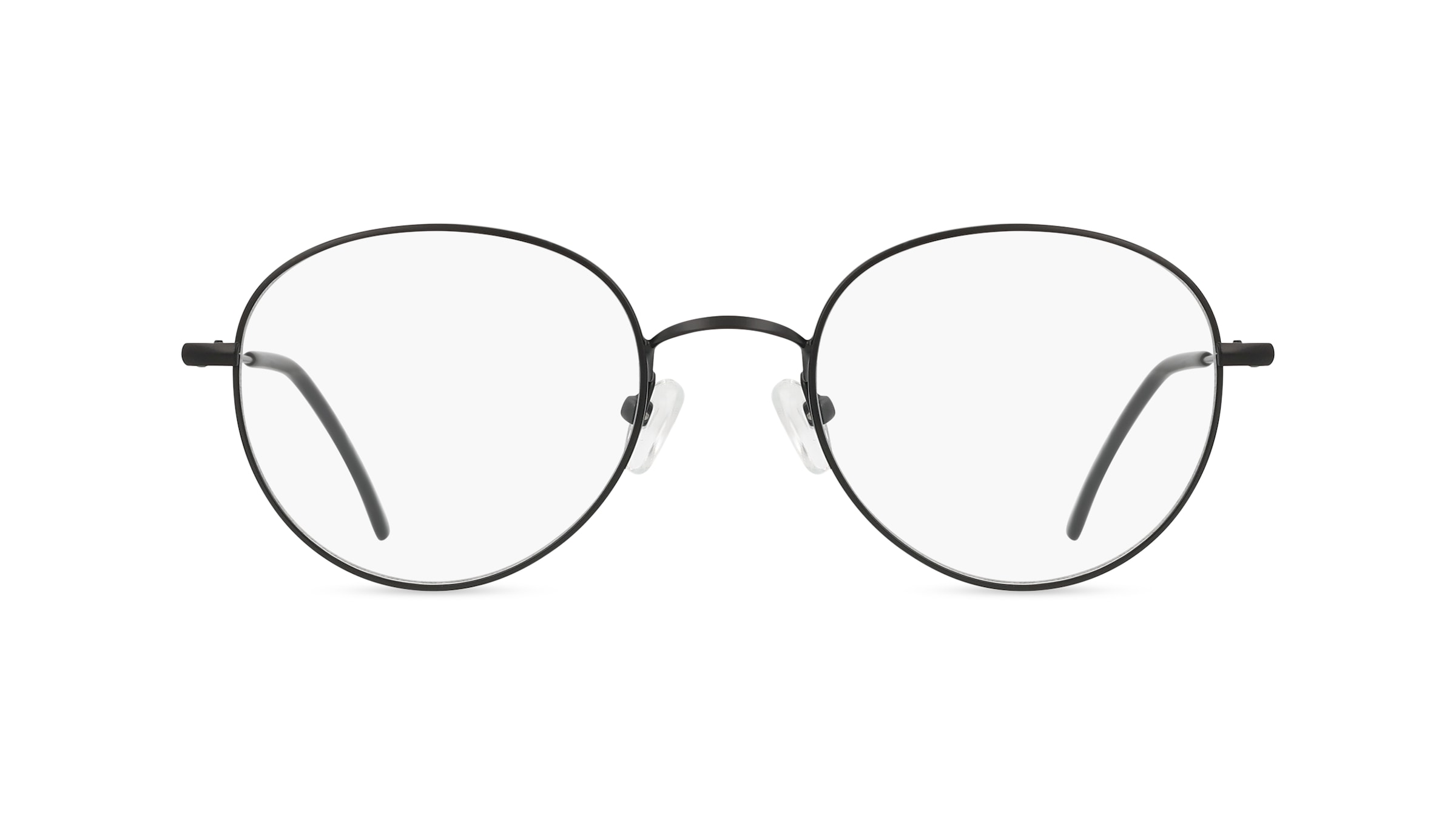 Fielmann BD 352 PANTO CL JONA Unisex-Brille inkl. Gläser Vollrand Panto Edelstahl-Gestell 44mm/20mm/145mm, schwarz