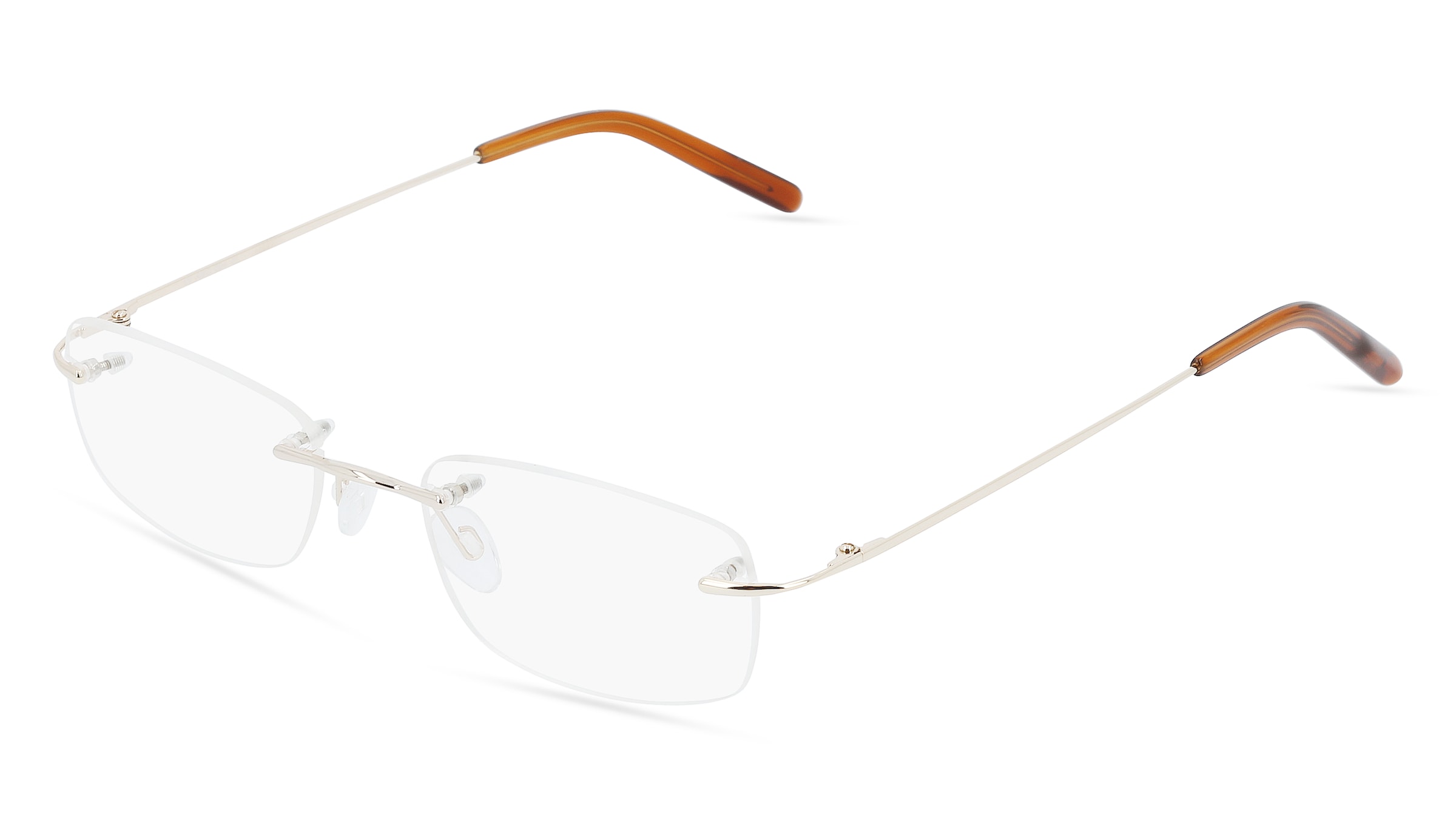 Fielmann ABC 004 CL Herren-Brille inkl. Gläser Randlos Quadratisch Edelstahl-Gestell 51/19/140, Gold
