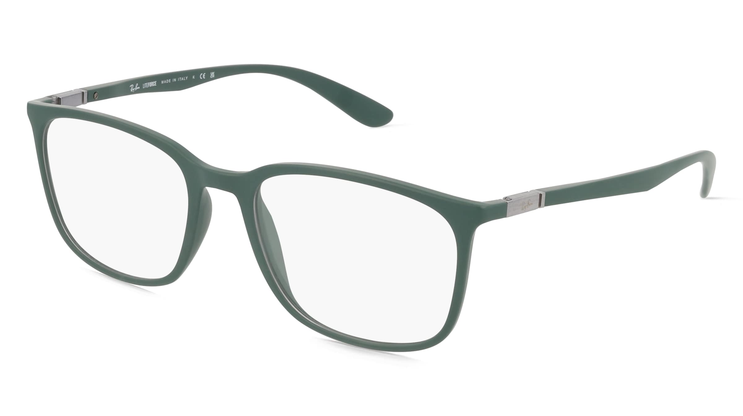 Ray-Ban RX7199 Unisex-Brille inkl. Gläser Vollrand Quadratisch Kunststoff-Gestell 52/18/145, Grün