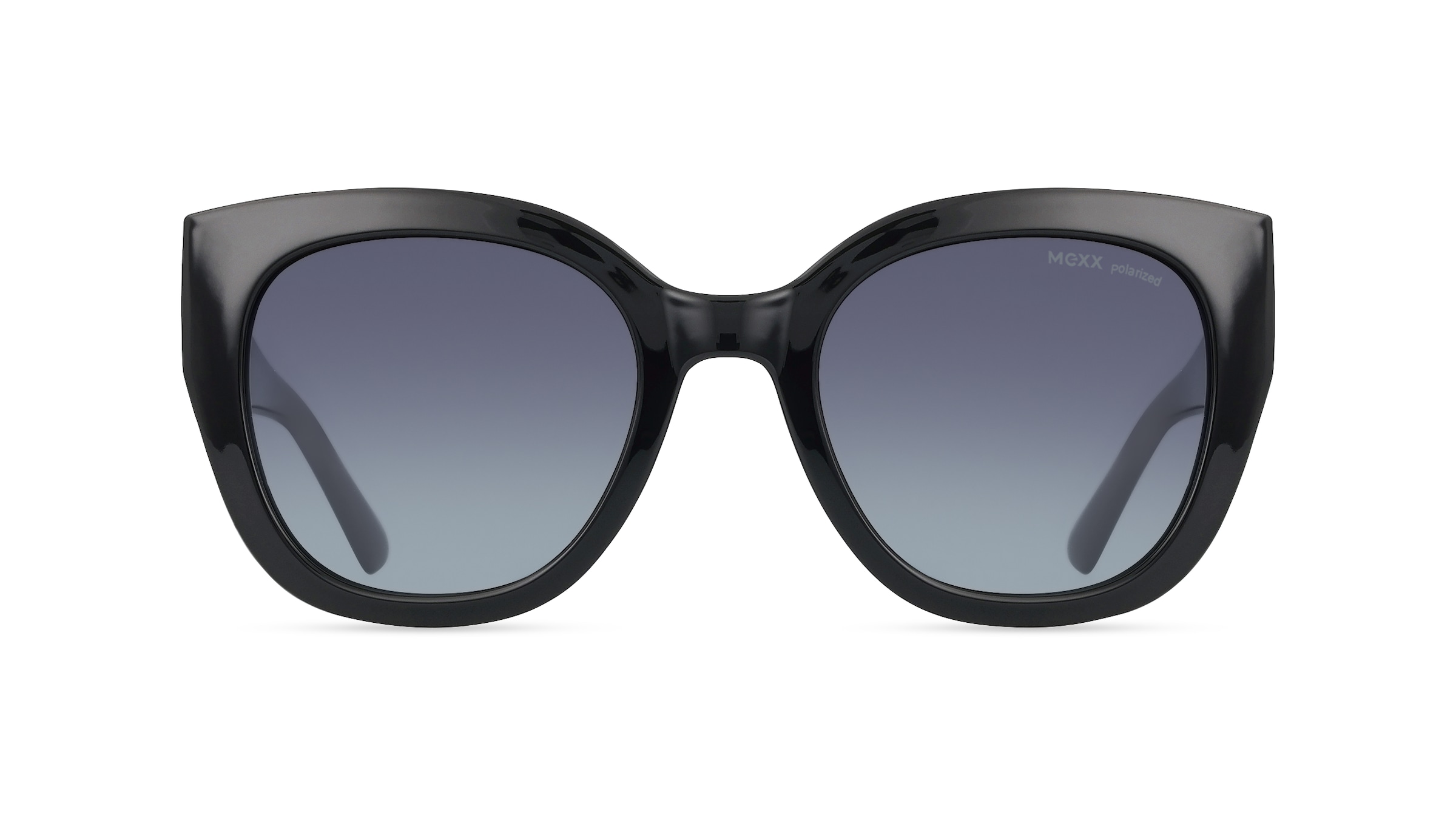 Mexx Eyes 6530 Damen-Sonnenbrille Vollrand Butterfly Kunststoff-Gestell, schwarz