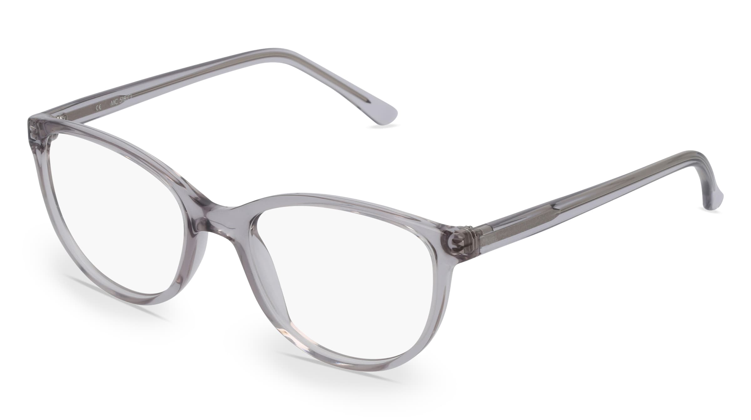 Fielmann MC 518 CL Damen-Brille inkl. Gläser Vollrand Butterfly Propionat-Gestell 50mm/18mm/140mm, grau