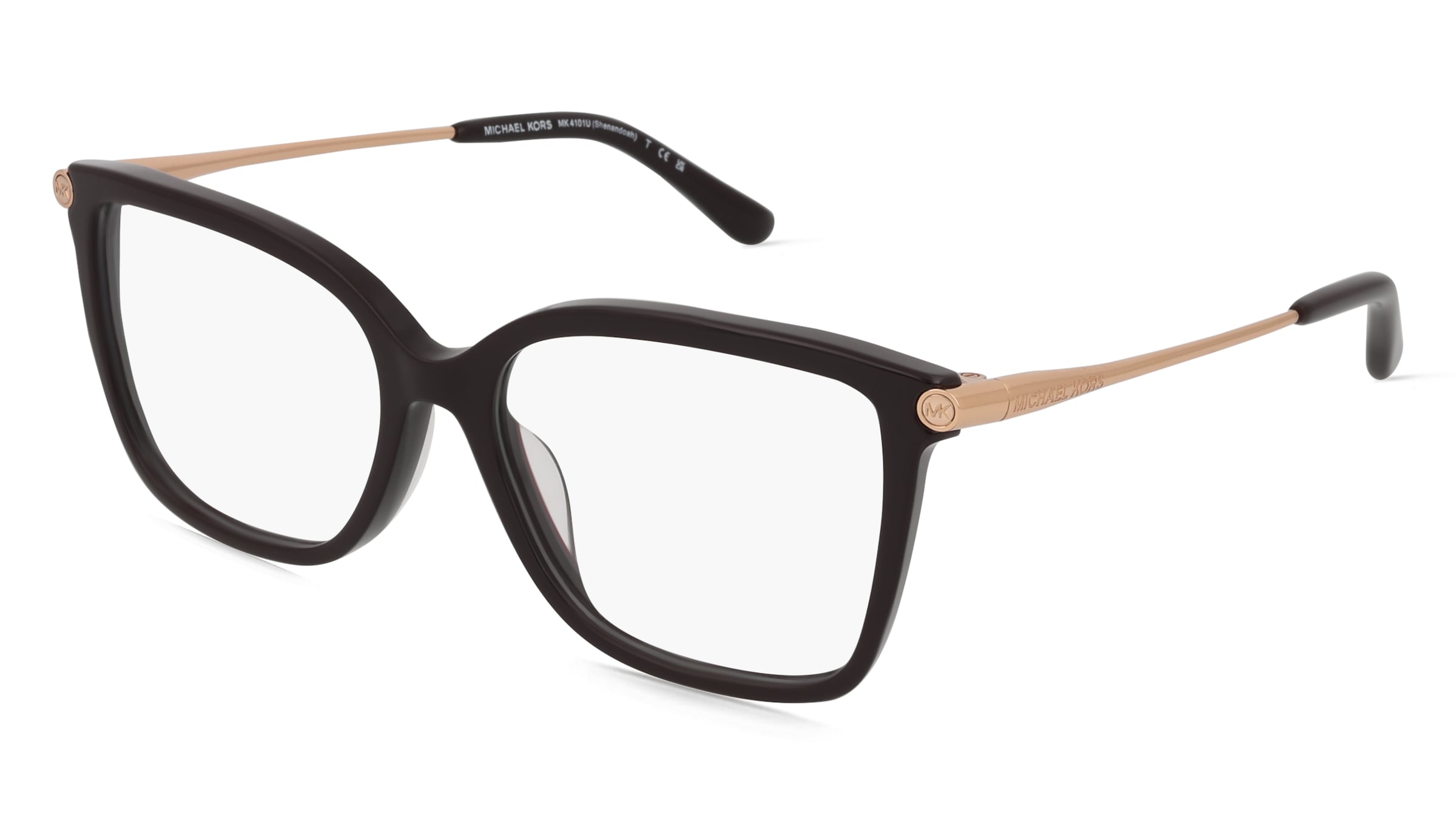 Michael Kors MK4101U Damen-Brille inkl. Gläser Vollrand Quadratisch Acetat-Gestell 53/16/140, Schwarz