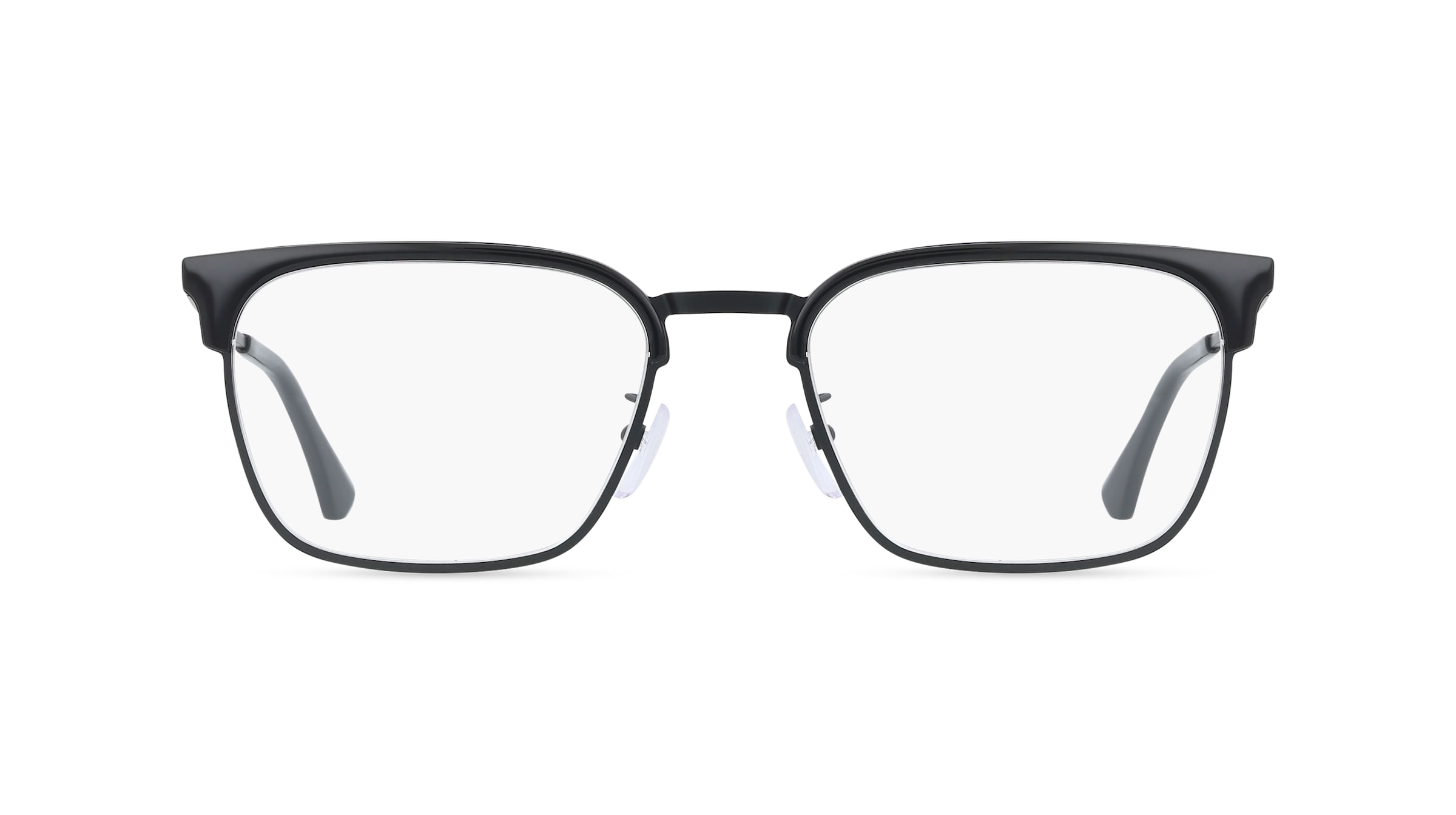 Emporio Armani EA1186D Herren-Brille inkl. Gläser Vollrand Quadratisch Metall-Gestell 55/19/145, Schwarz