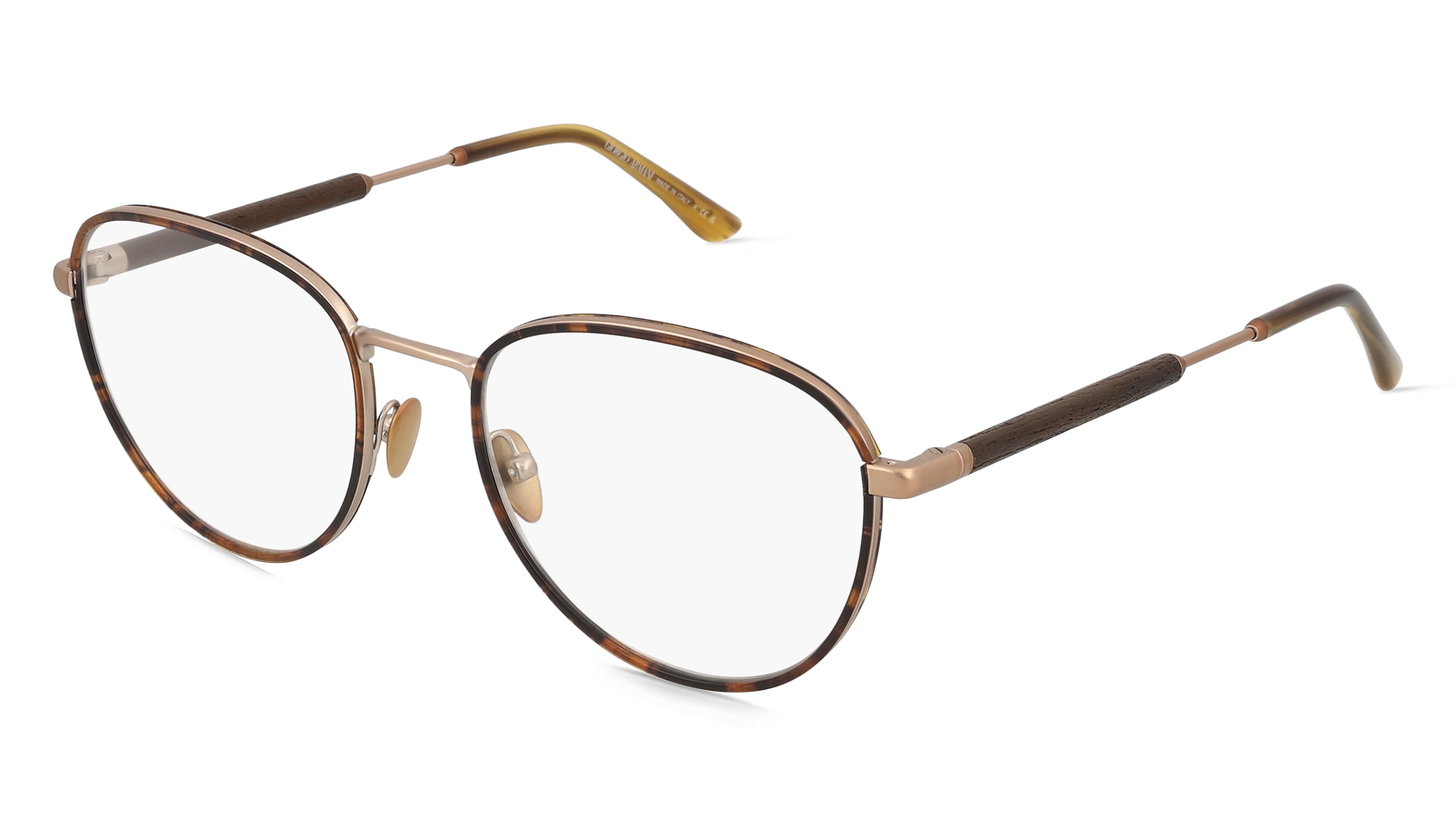 Giorgio Armani 0AR5137J Herren-Brille inkl. Gläser Vollrand Panto Edelstahl-Gestell 52/19/145, Gold