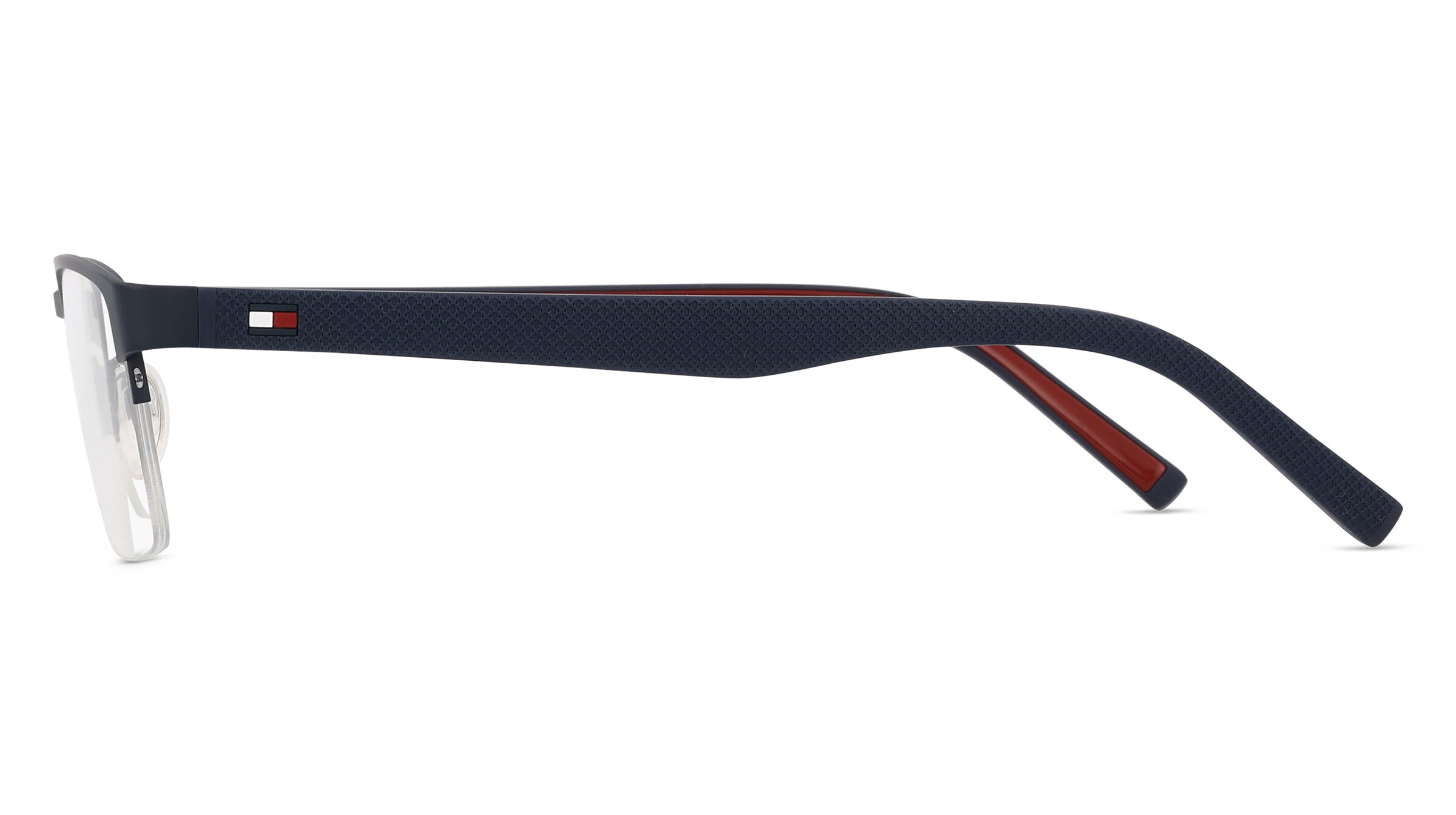 Thumbnail - Tommy Hilfiger Eyewear TH 2047 Herren-Brille inkl. Gläser Halbrand Eckig Edelstahl-Gestell 53/18/145, blau
