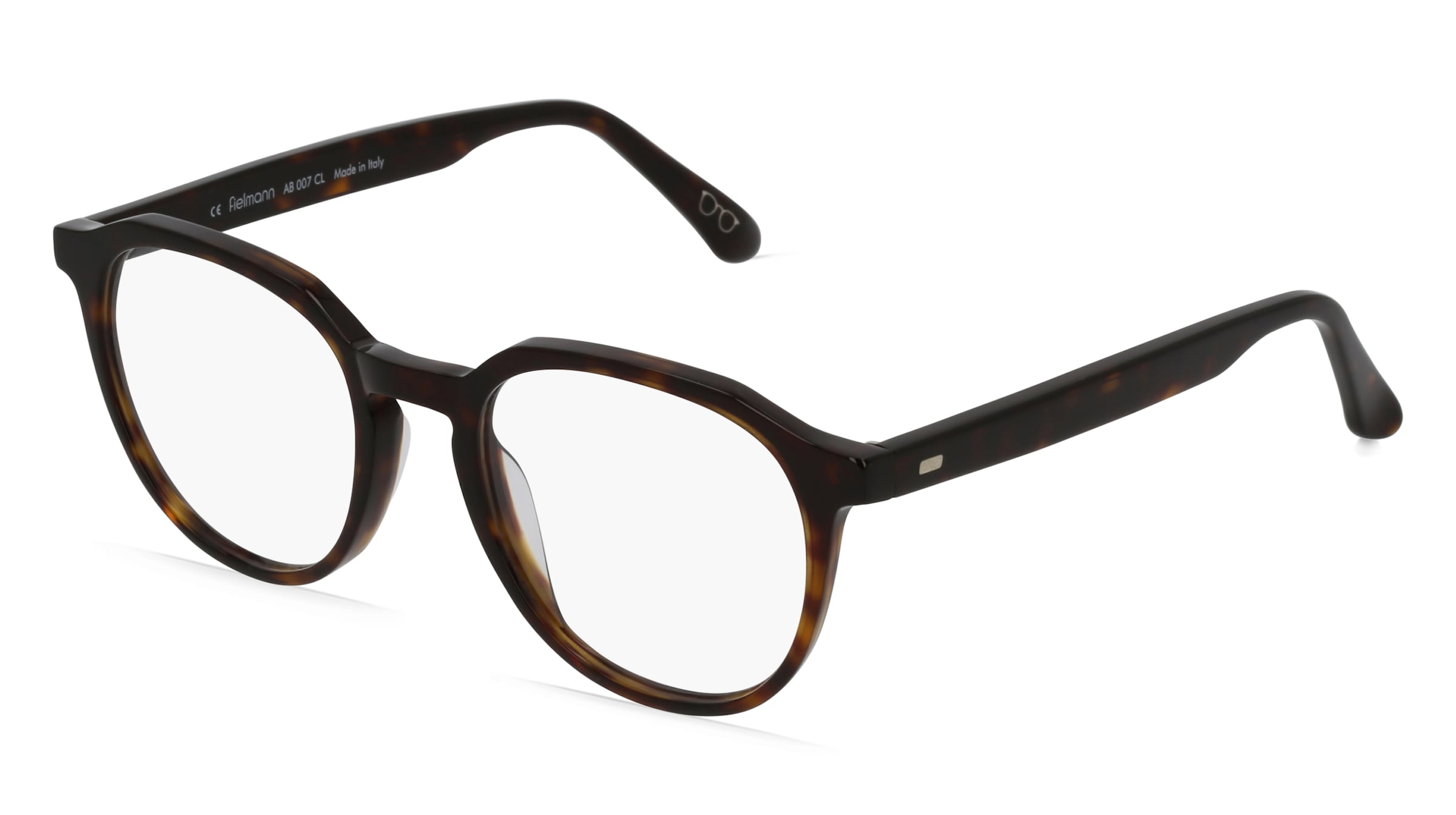 Fielmann AB 007 CL Unisex-Brille inkl. Gläser Vollrand Panto Acetat-Gestell 50/19/140, Havanna