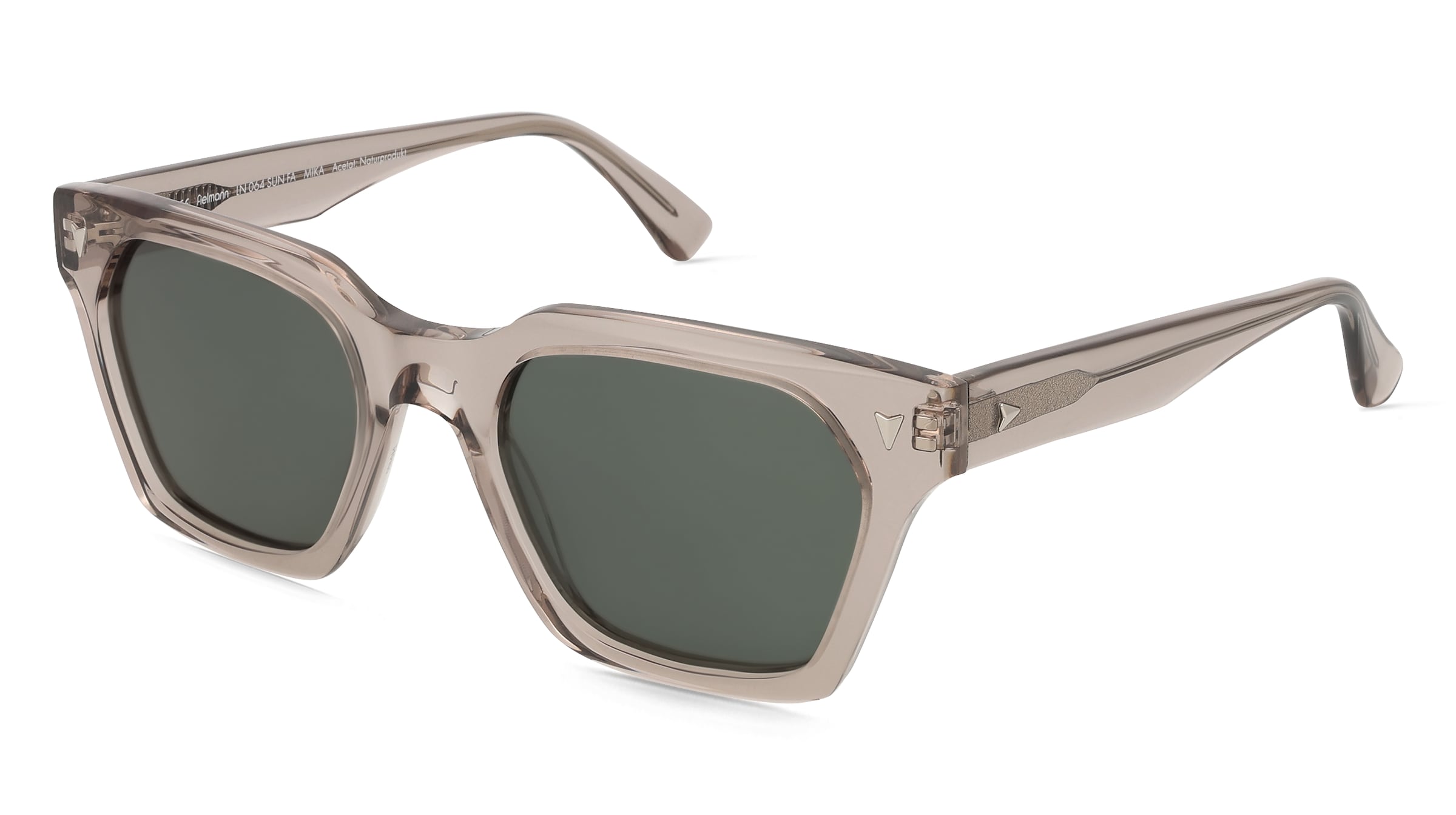 Fielmann LN 064 SUN FA MIKA Herren-Sonnenbrille Vollrand Quadratisch Acetat Extrudiert-Gestell, Beige