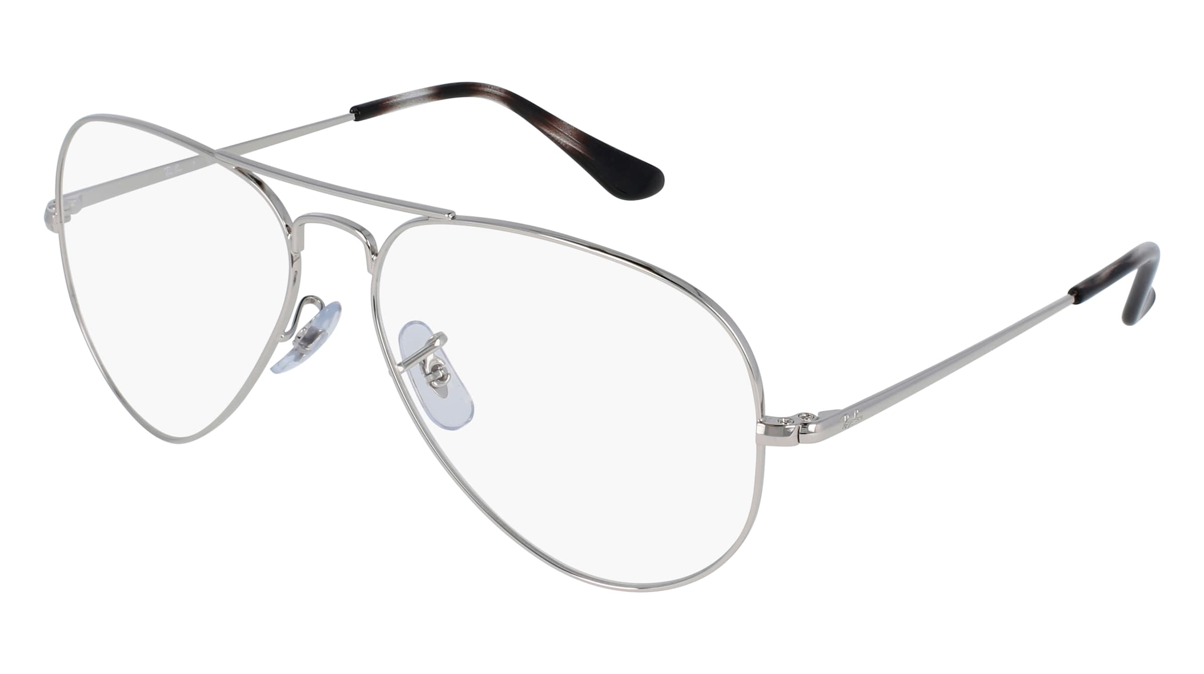 Ray-Ban VISTA RX6489 AVIATOR Unisex-Brille inkl. Gläser Vollrand Pilot Metall-Gestell 58/14/140, Silber