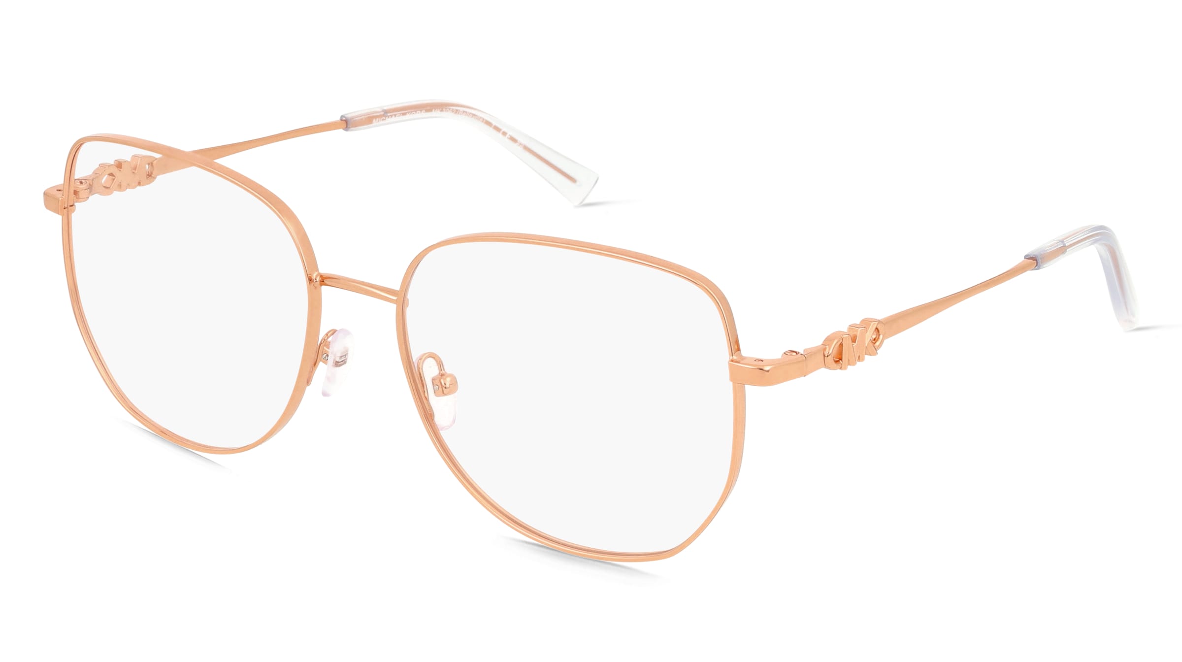 Michael Kors MK3062 Damen-Brille inkl. Gläser Vollrand Quadratisch Metall-Gestell 56/17/140, Gold