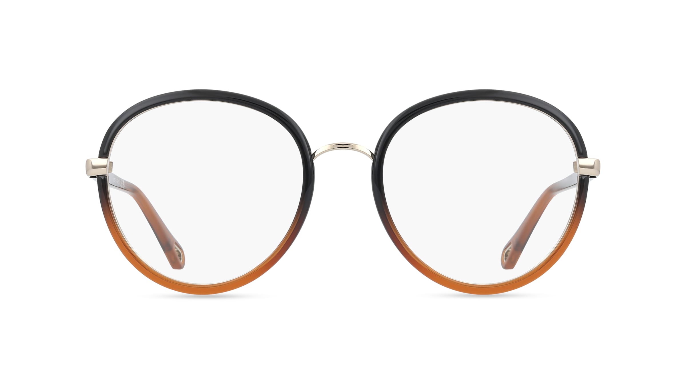 Chloé CH0308O Damen-Brille inkl. Gläser Vollrand Rund Kunststoff-Gestell 53/20/140, schwarz