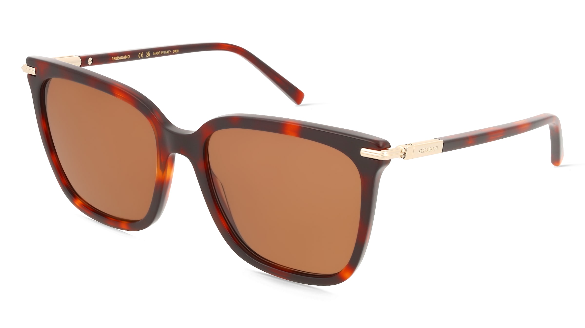 Ferragamo SF2037S Damen-Sonnenbrille Vollrand Butterfly Acetat-Gestell, Rot