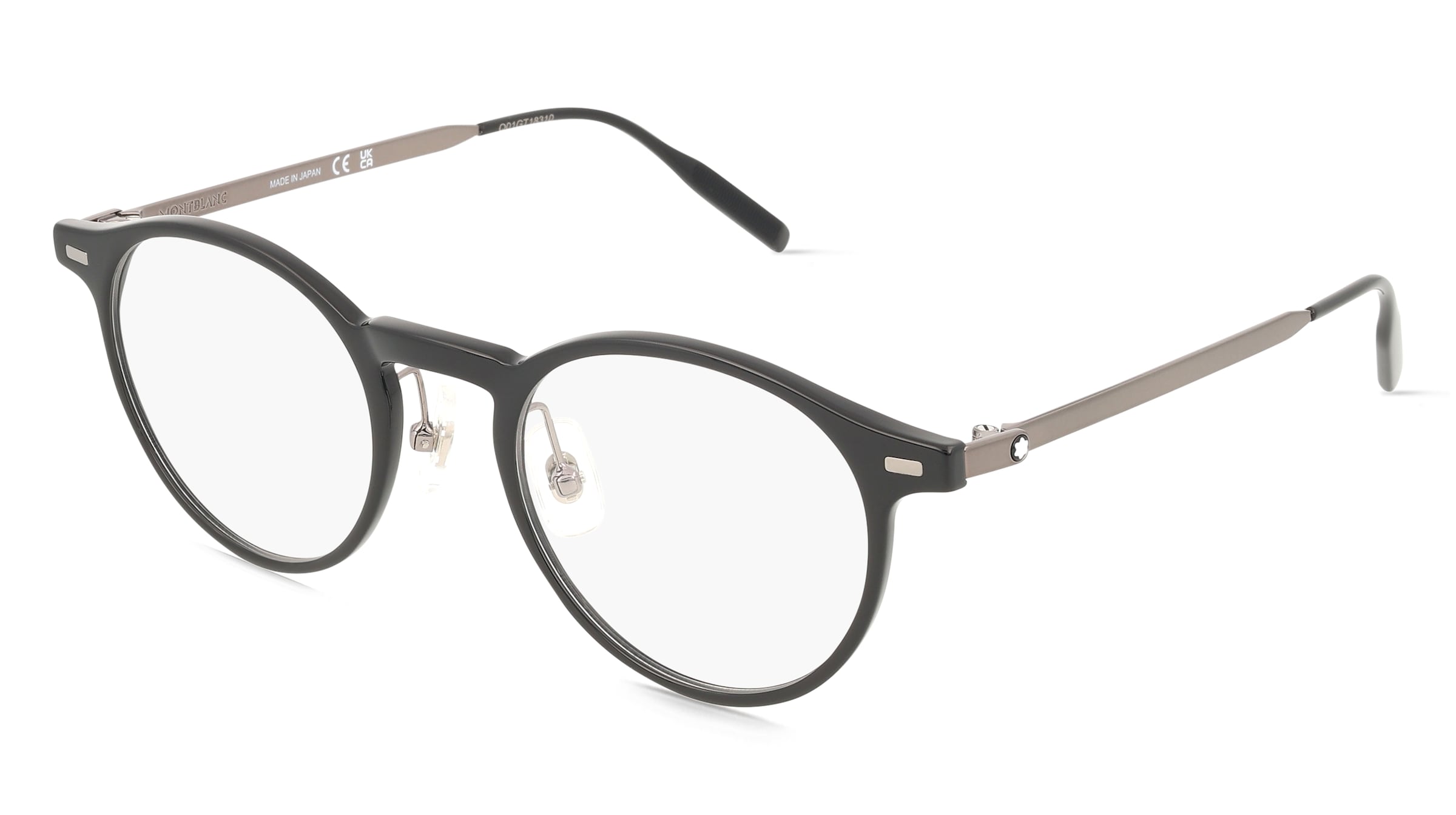 Montblanc MB0426O Herren-Brille inkl. Gläser Vollrand Rund Kunststoff-Gestell 48/21/145, Schwarz