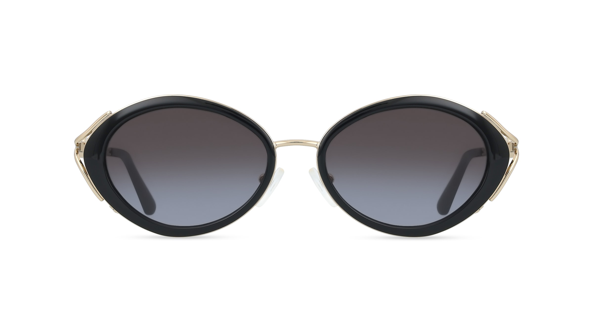 Michael Kors MK1179 KEY WEST Damen-Sonnenbrille Vollrand Oval Metall-Gestell, Schwarz
