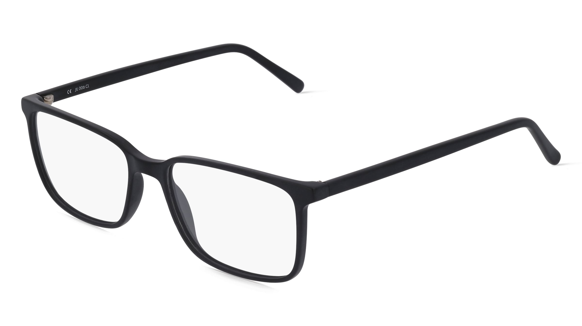 Fielmann JIL 006 CL Herren-Brille inkl. Gläser Vollrand Quadratisch Acetat-Gestell 56/17/145, Schwarz