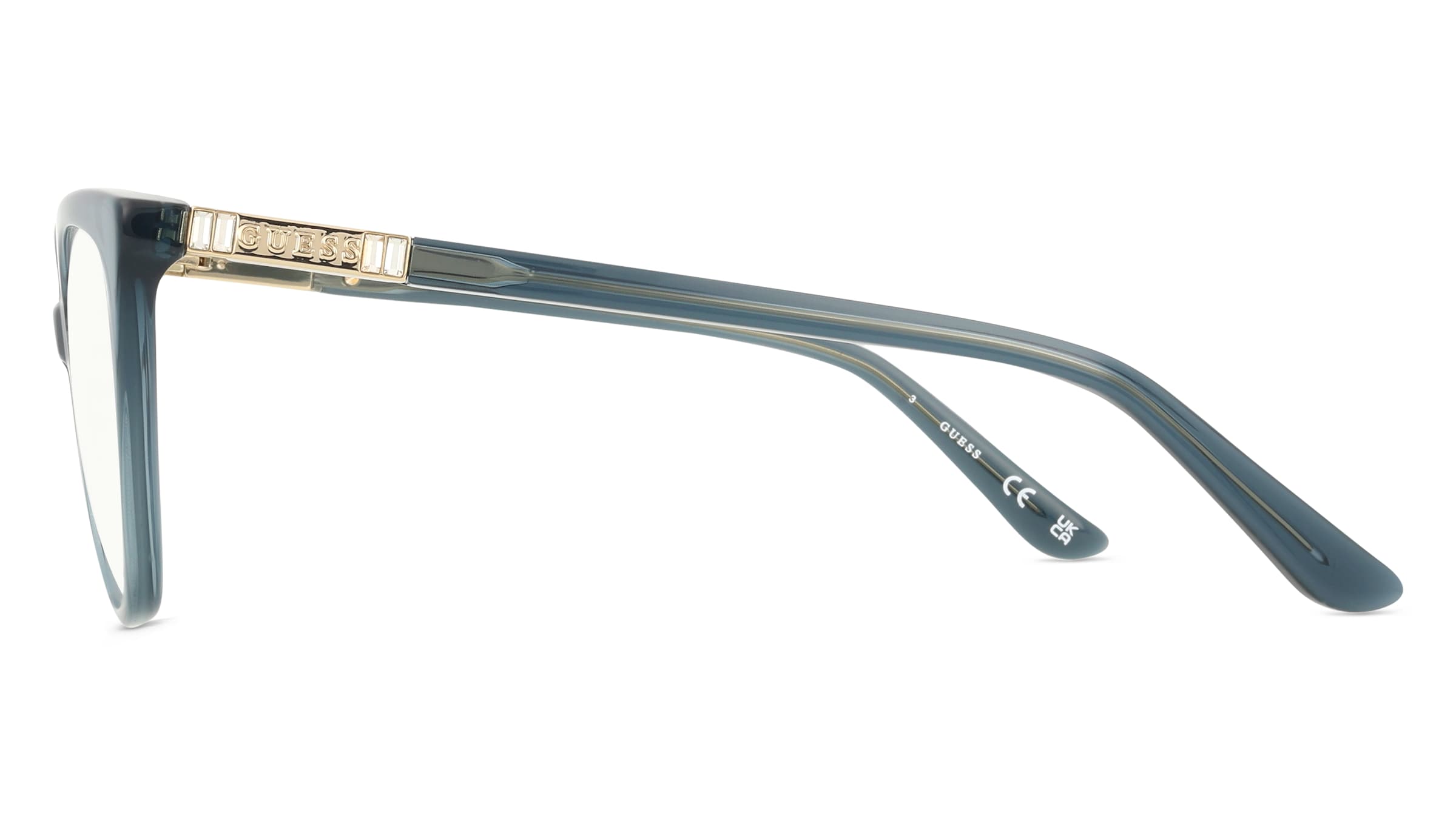 Thumbnail - Guess GU50197 Damen-Brille inkl. Gläser Vollrand Eckig Acetat-Gestell 52/17/140, blau