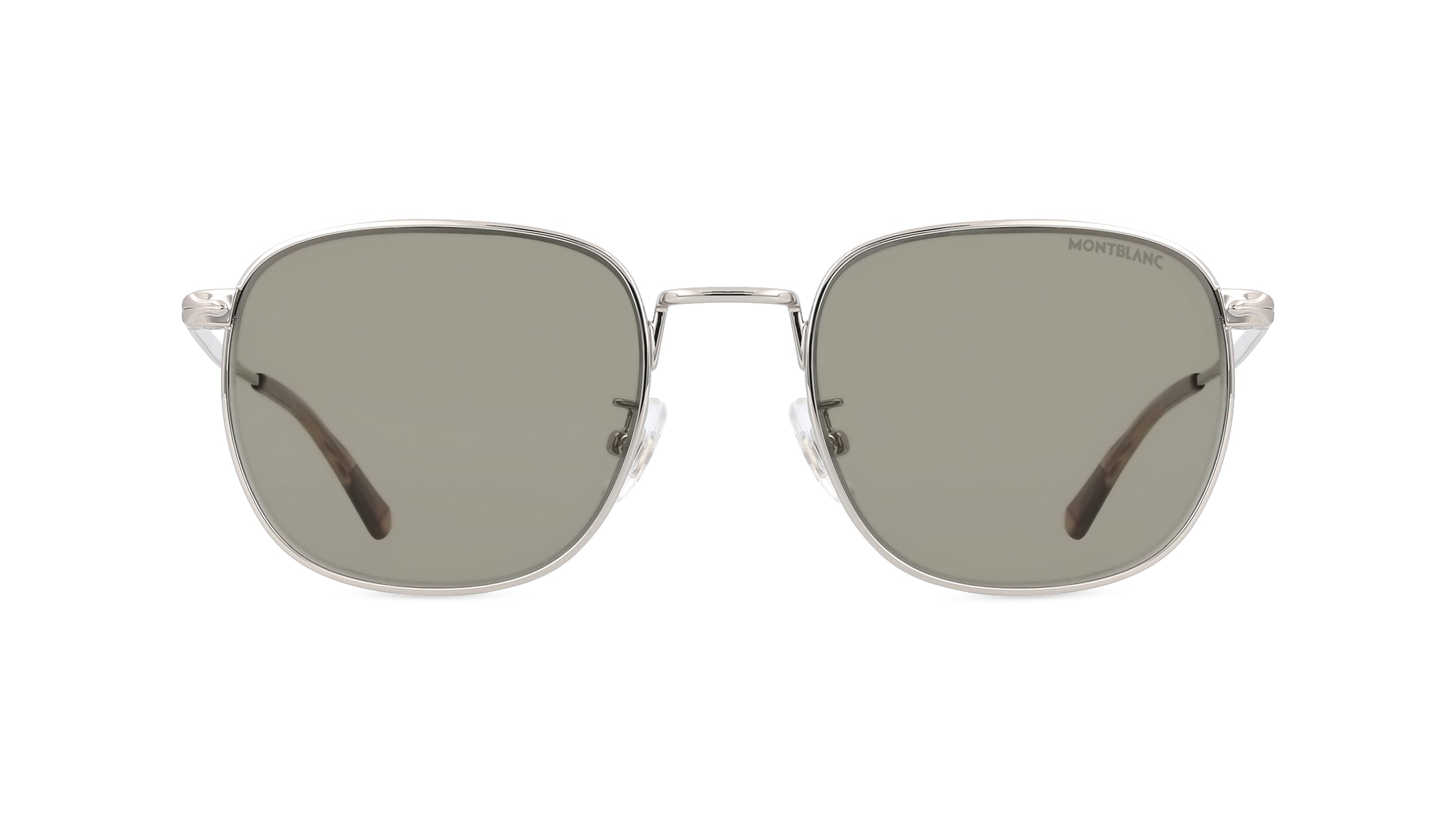 Montblanc MB0265S Herren-Sonnenbrille Vollrand Eckig Metall-Gestell, silber