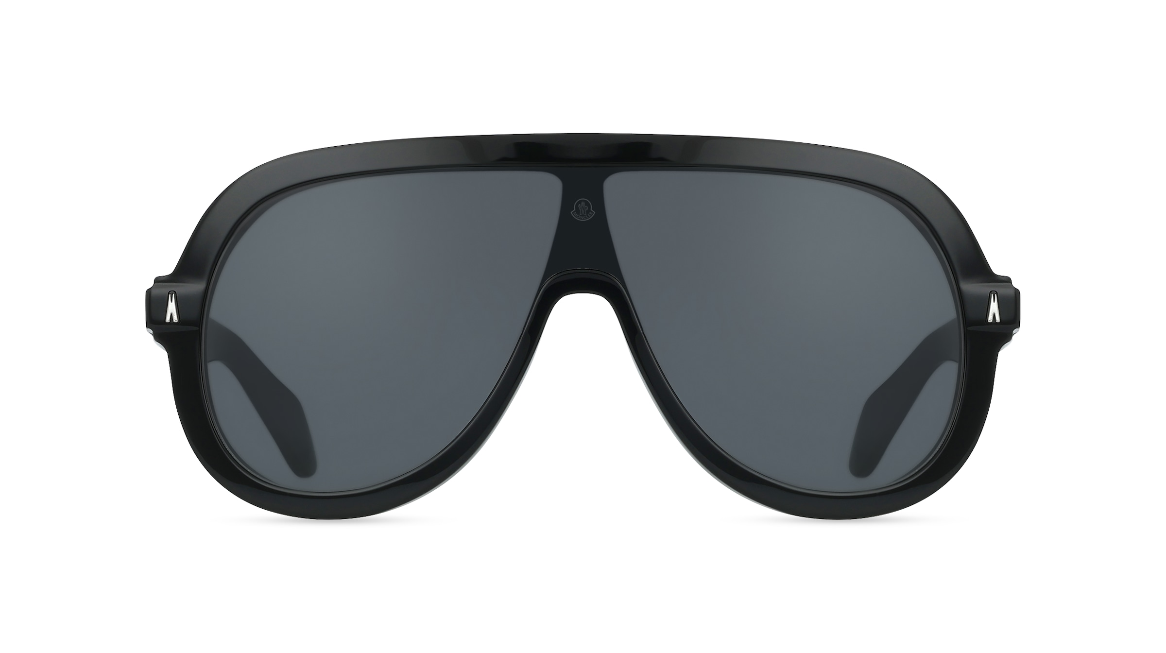 Moncler ME6021U SUNSETTE Unisex-Sonnenbrille Vollrand Pilot Acetat-Gestell, Schwarz