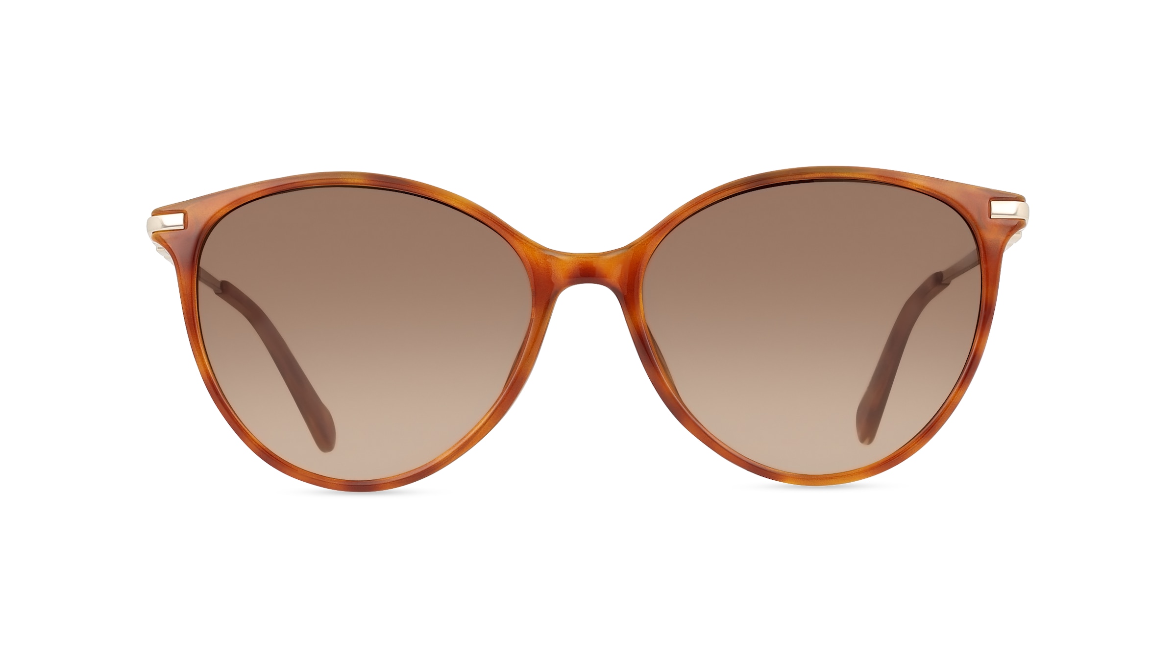 Fossil 2137/G/S Damen-Sonnenbrille Vollrand Cateye Propionat-Gestell, braun