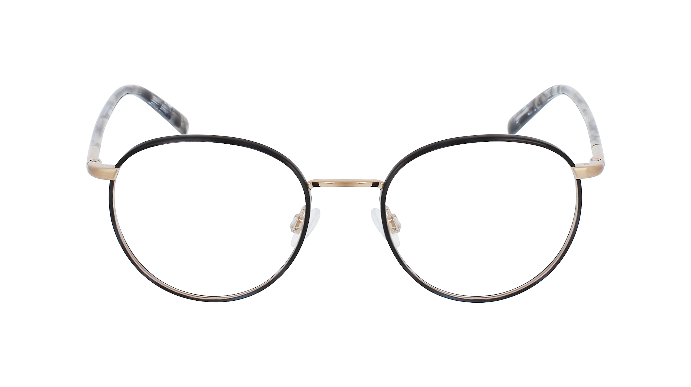 Marc O'Polo 502176 Damen-Brille inkl. Gläser Vollrand Panto Metall-Gestell 50mm/19mm/125mm, grau