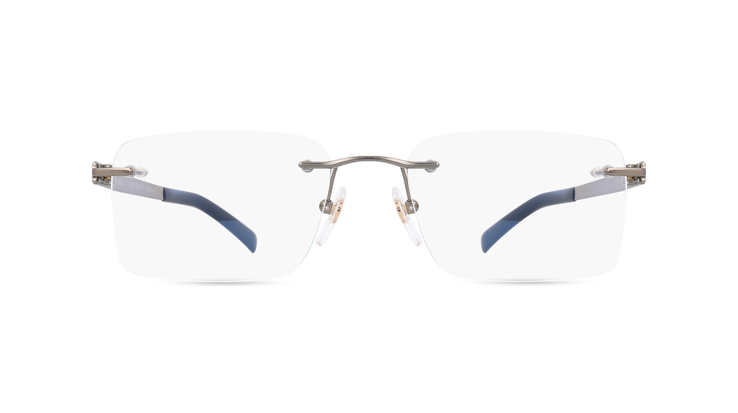 Fielmann TITANIUM 199 FLEX CL Herren-Brille inkl. Gläser Randlos Eckig Titan-Gestell 55mm/18mm/140mm, grau