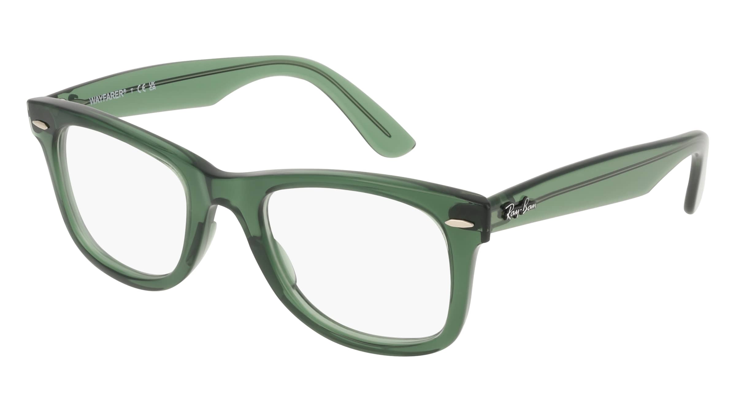 Ray-Ban RX4340V WAYFARER EASE Unisex-Brille inkl. Gläser Vollrand Quadratisch Kunststoff-Gestell 50/22/150, Grün