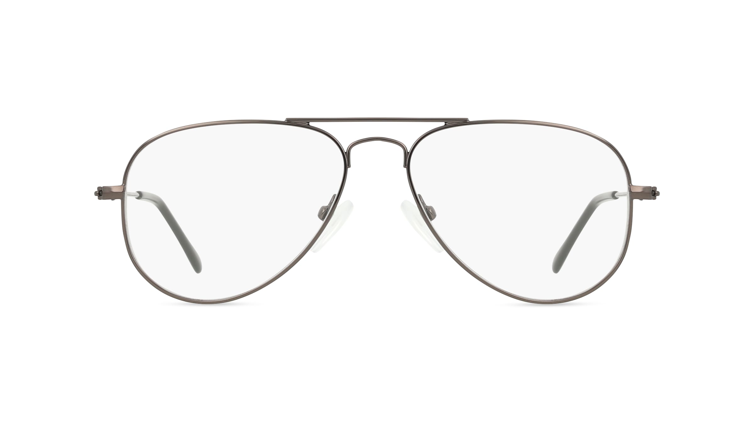 Fielmann BD 317 PILOT CL Unisex-Brille inkl. Gläser Vollrand Pilot Edelstahl-Gestell 57mm/15mm/140mm, grau