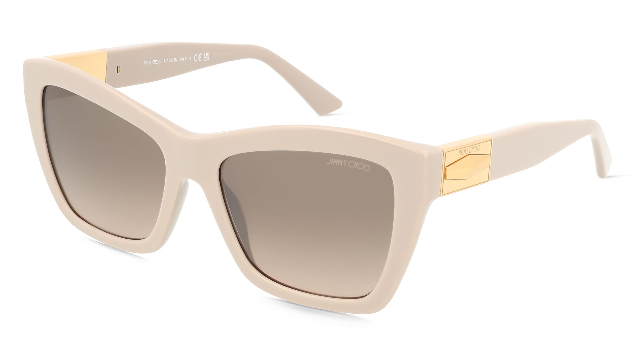 Jimmy Choo JC5031 Damen-Sonnenbrille Vollrand Cat Eye Acetat-Gestell, Beige