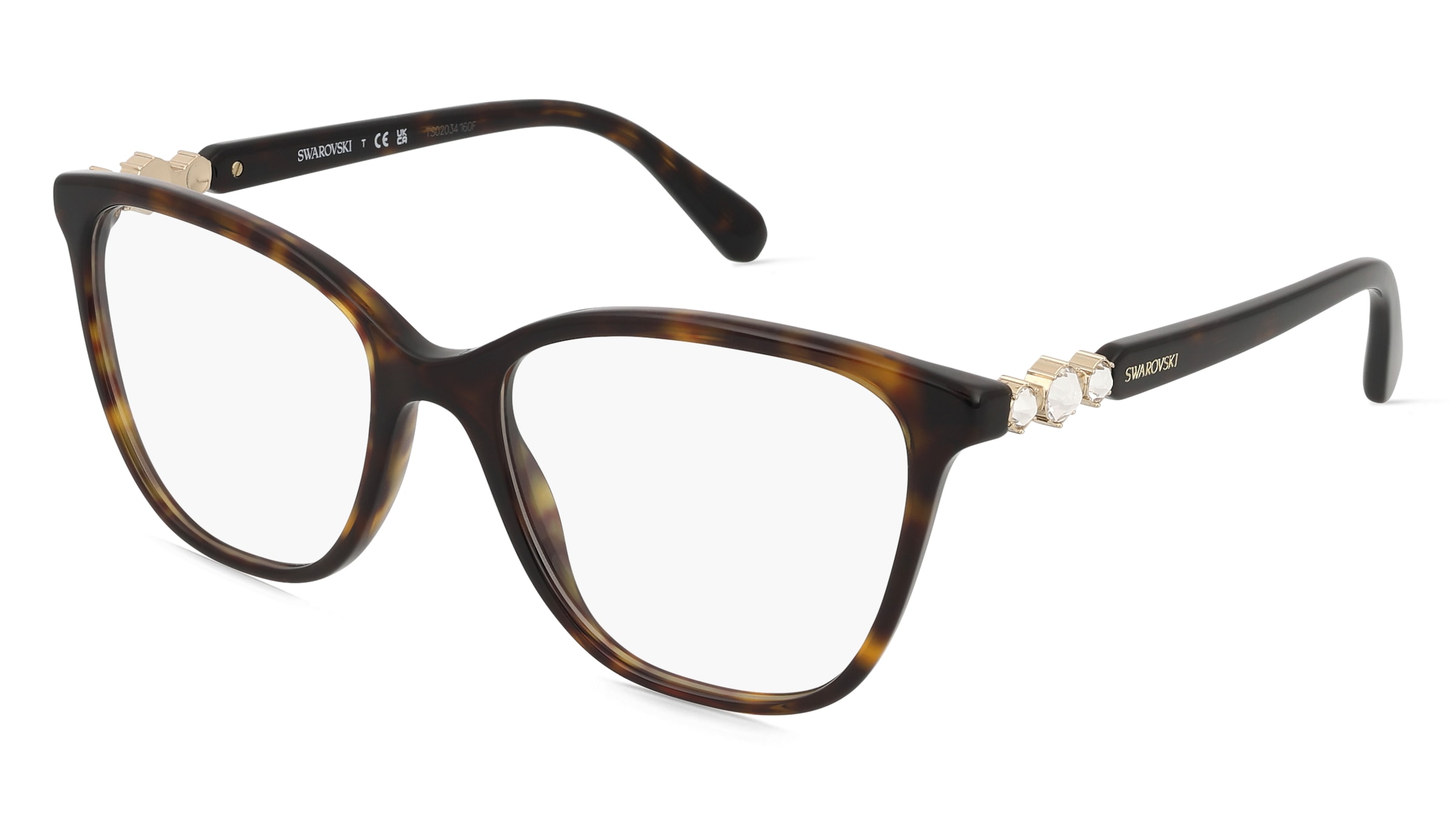 Swarovski 0SK2020 Damen-Brille inkl. Gläser Vollrand Quadratisch Acetat-Gestell 54/18/140, Havanna