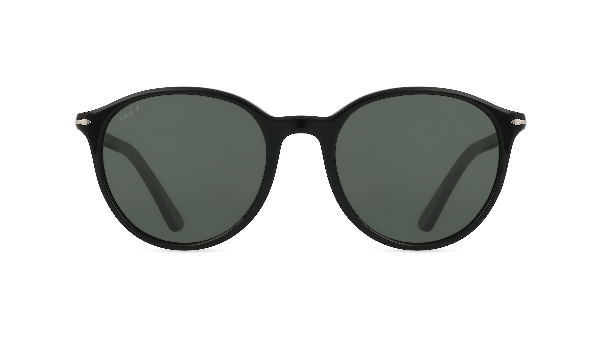 Persol 0PO3350S Unisex-Sonnenbrille Vollrand Panto Acetat-Gestell, schwarz