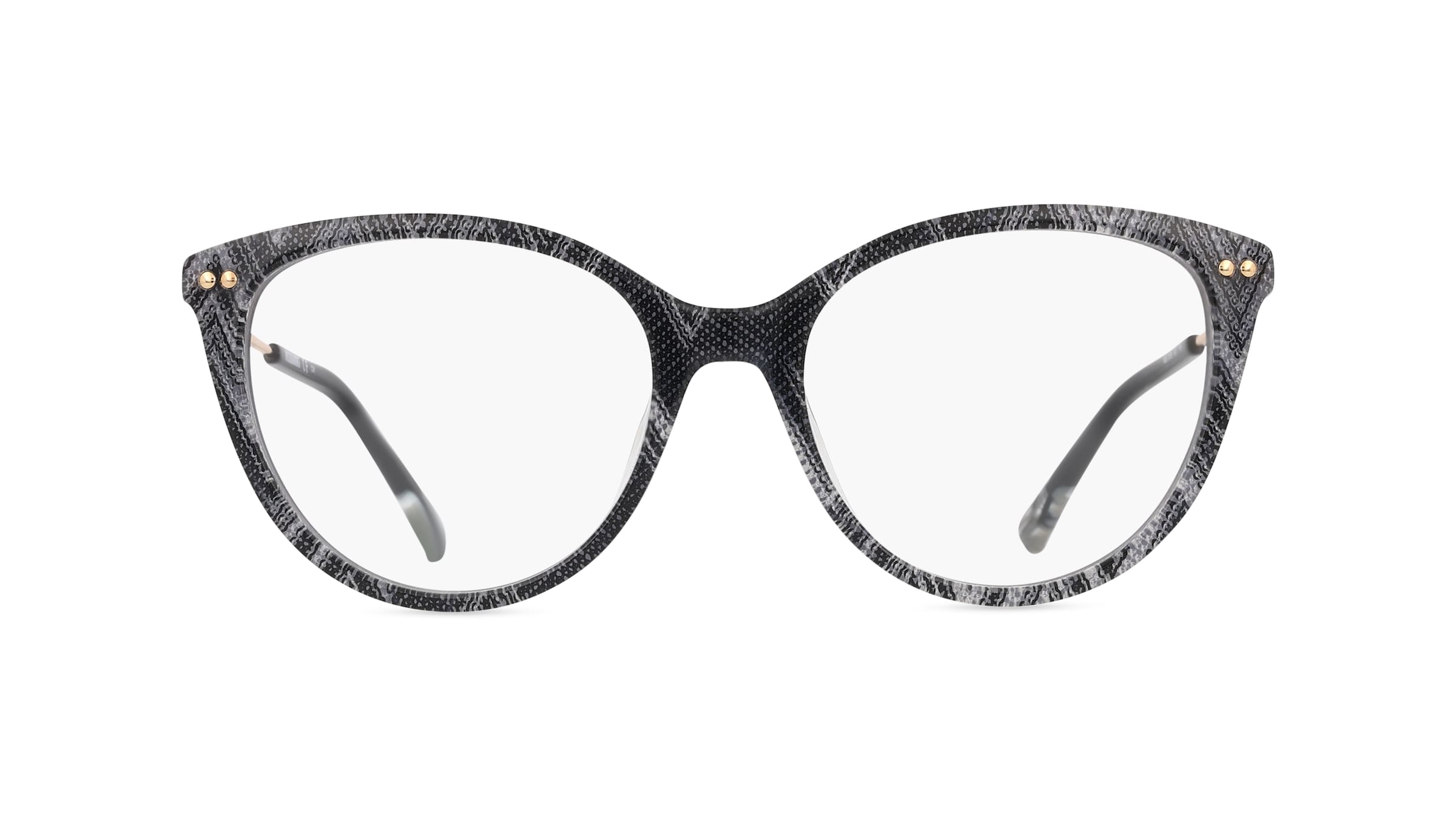 Missoni 0109 Damen-Brille inkl. Gläser Vollrand Cateye Acetat-Gestell 54mm/18mm/140mm, schwarz