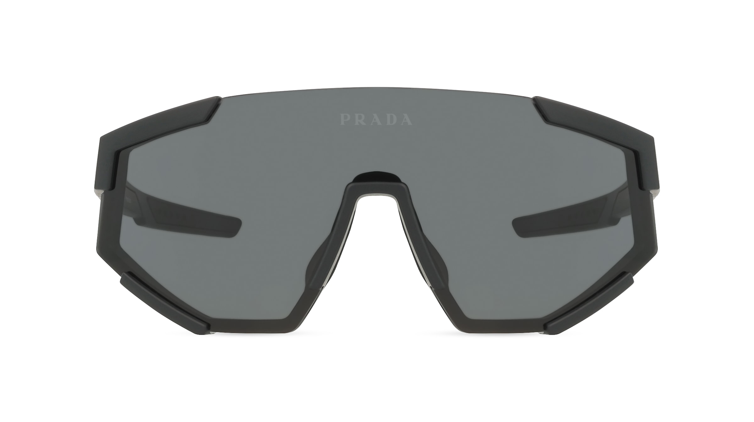 Prada Linea Rossa PS04WS Herren-Sonnenbrille Vollrand Monoscheibe Kunststoff-Gestell, schwarz