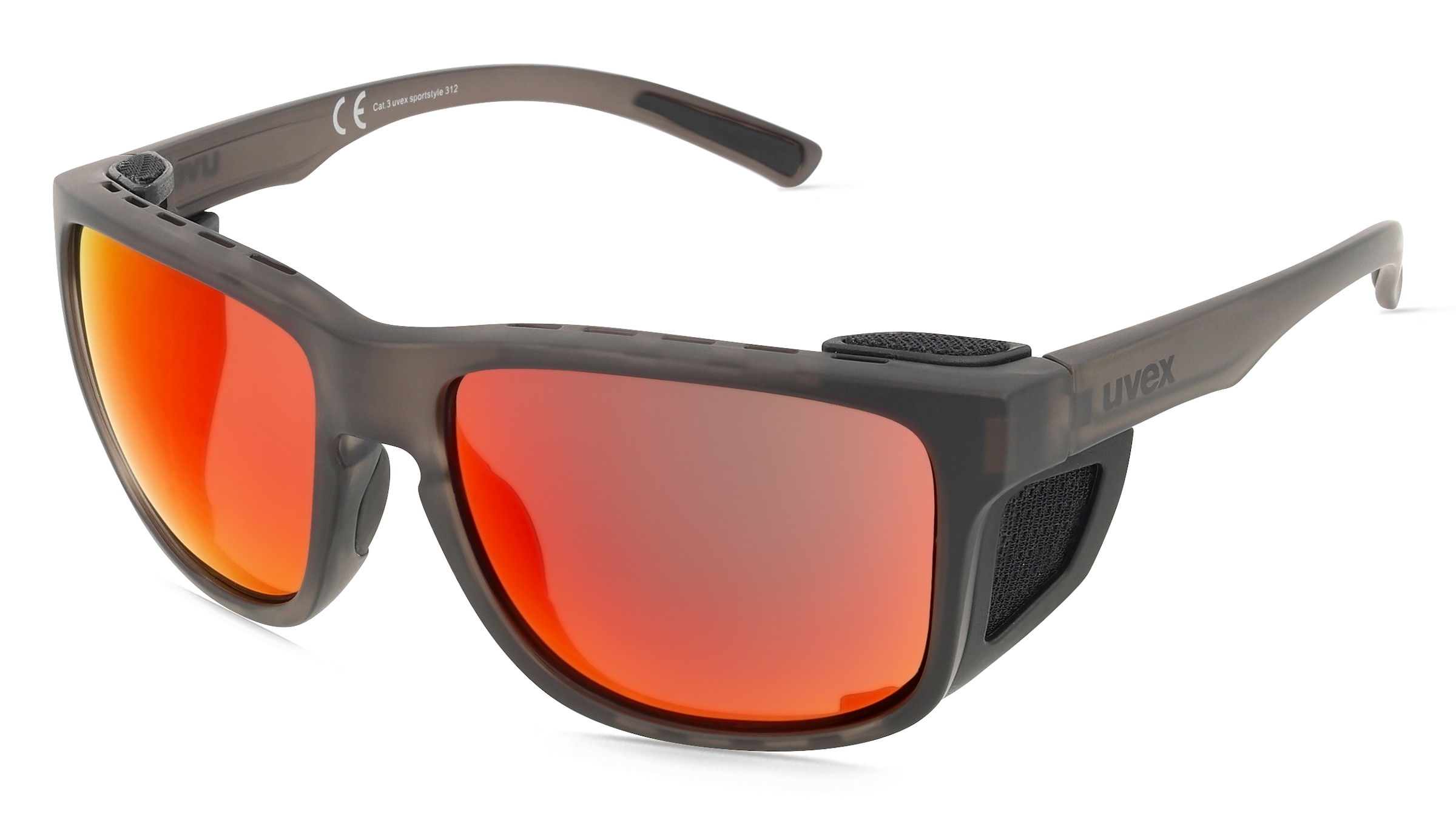 Uvex Sports S533007 sportstyle 312 Unisex-Sonnenbrille Vollrand Quadratisch Kunststoff-Gestell, Grau