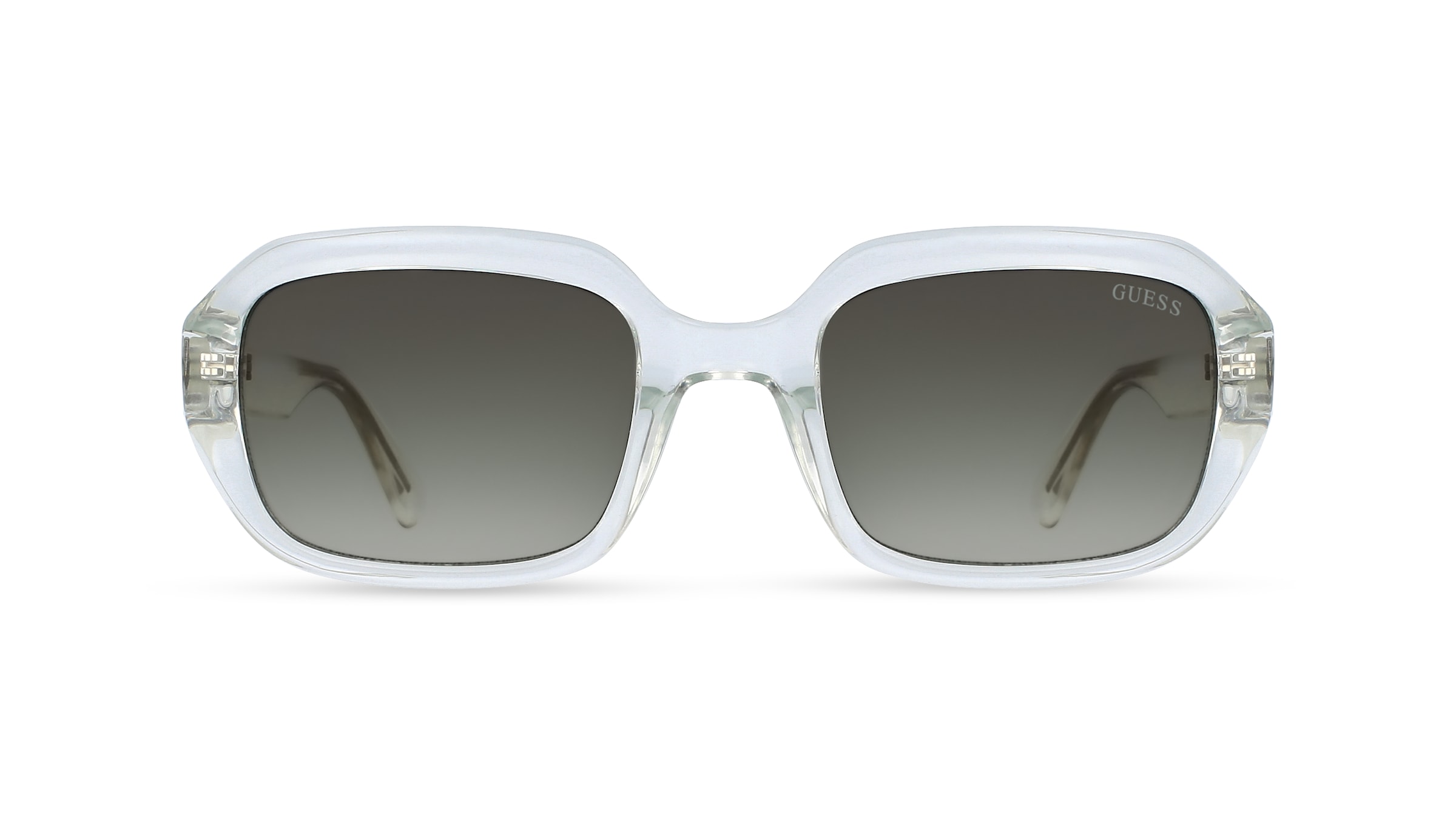 Guess GU8244 Damen-Sonnenbrille Vollrand Schmal Kunststoff-Gestell, transparent