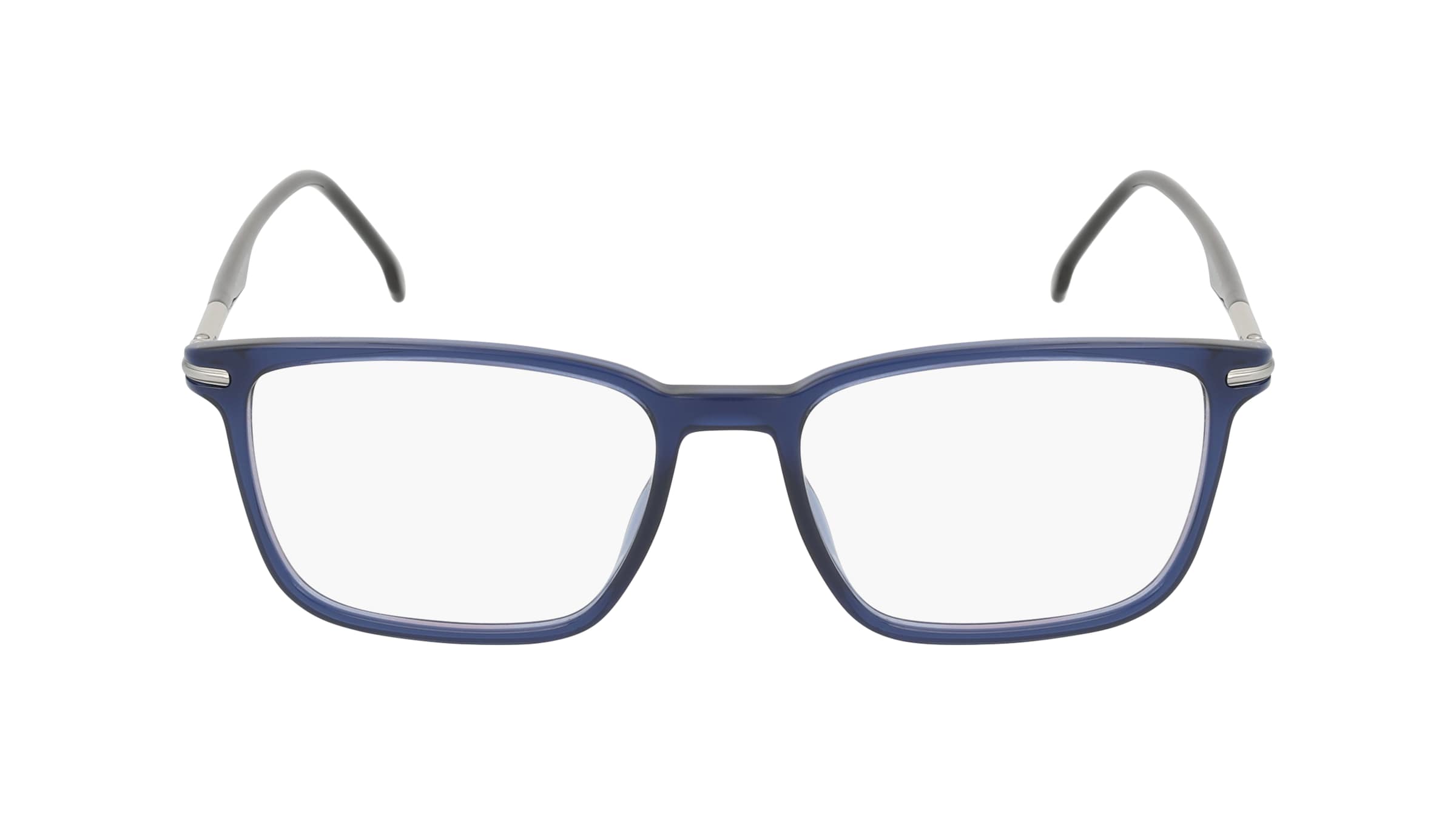 Carrera 283 Herren-Brille inkl. Gläser Vollrand Eckig Acetat-Gestell 54mm/17mm/145mm, blau