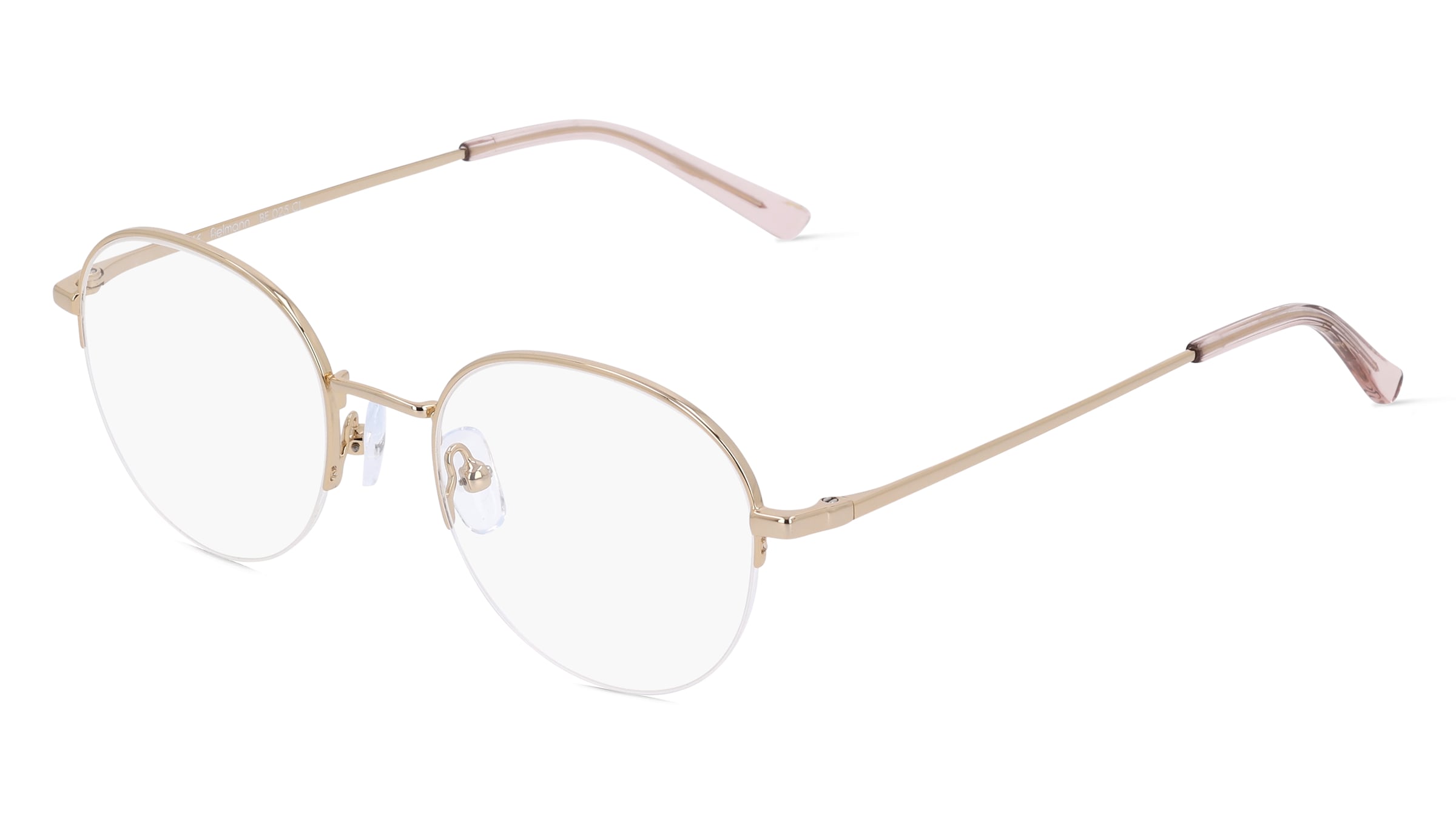 Fielmann BE 025 CL Damen-Brille inkl. Gläser Halbrand Oval Edelstahl-Gestell 49/19/135, Gold
