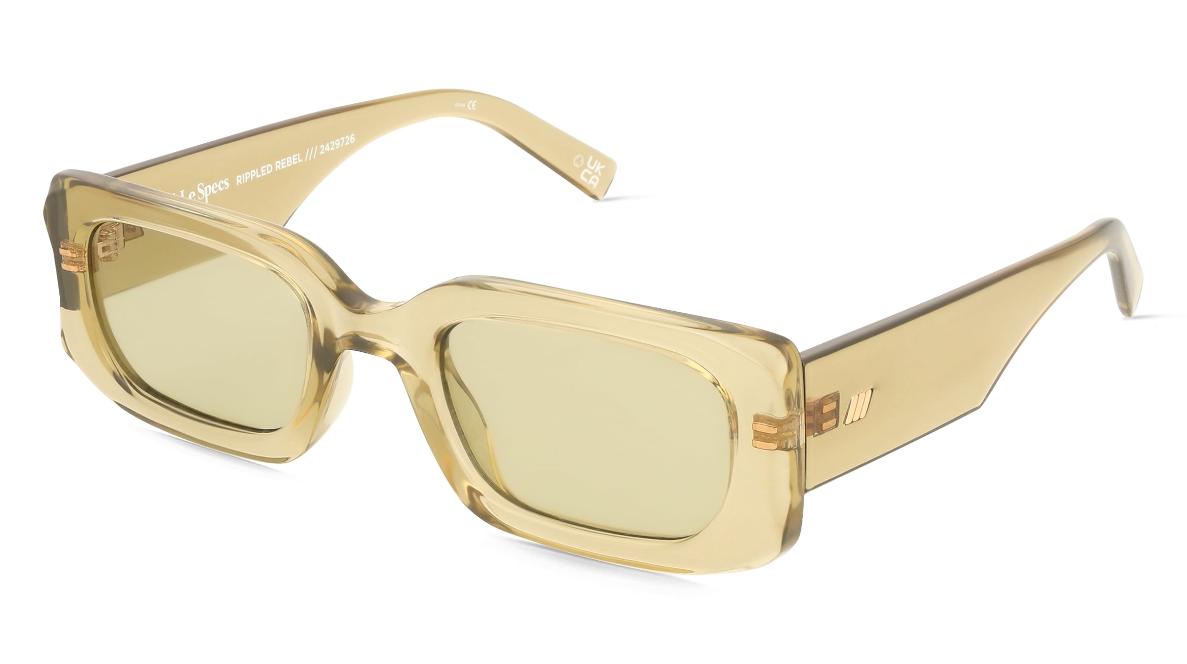 Le Specs LSU2429728 Unisex-Sonnenbrille Vollrand Quadratisch Kunststoff-Gestell, Grün