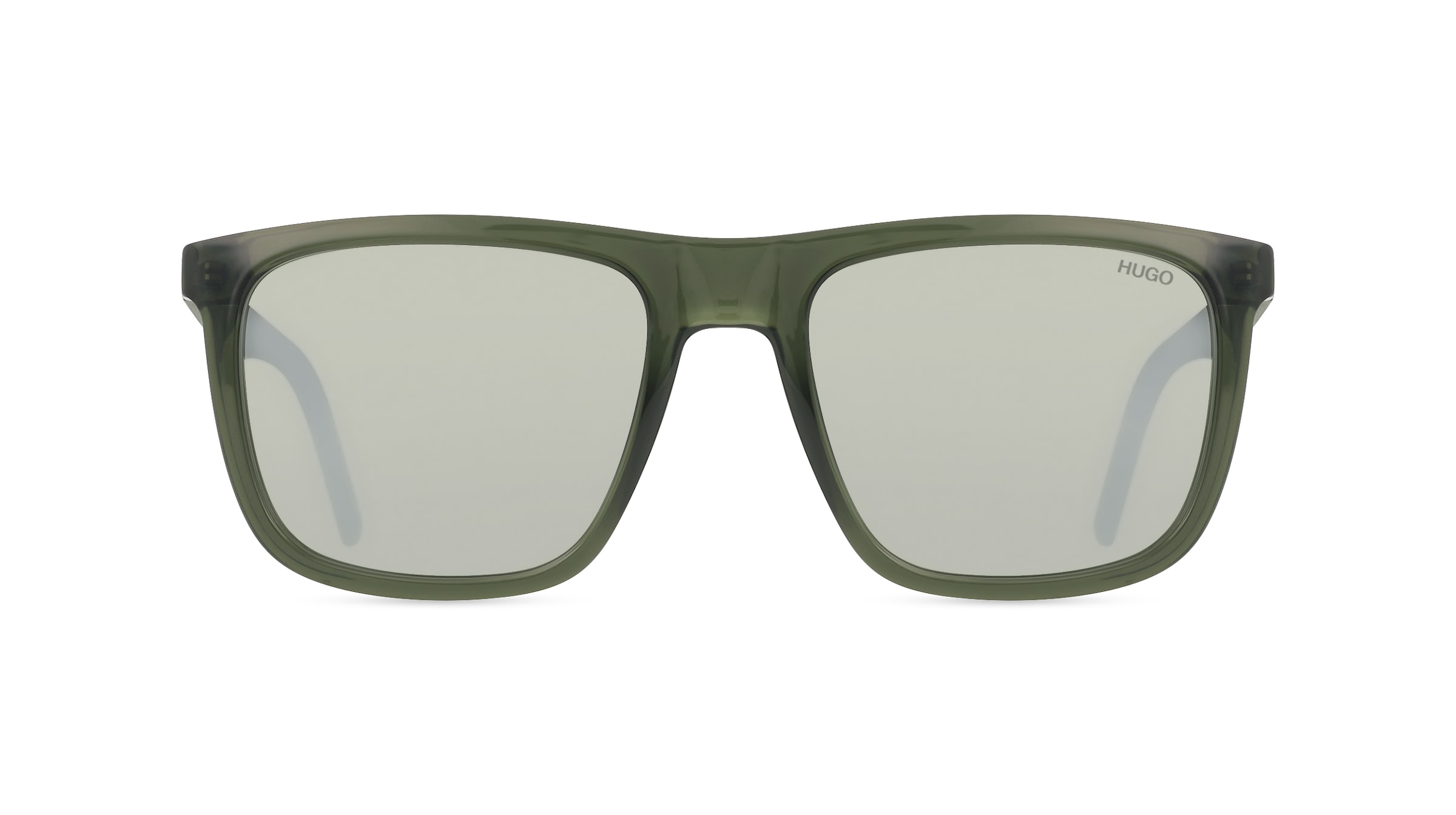 HUGO HG 1304/S Herren-Sonnenbrille Vollrand Eckig Propionat-Gestell, grün