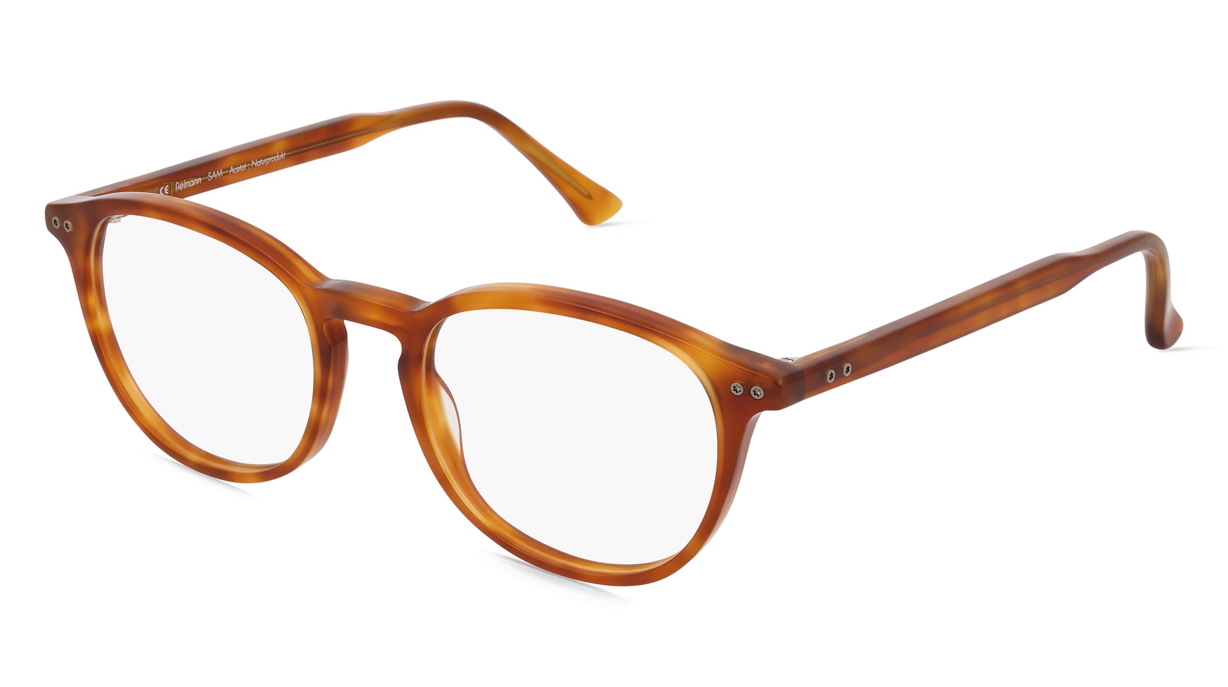 Fielmann LN 051 CL SAM Unisex-Brille inkl. Gläser Vollrand Panto Acetat-Gestell 49/19/145, Havanna
