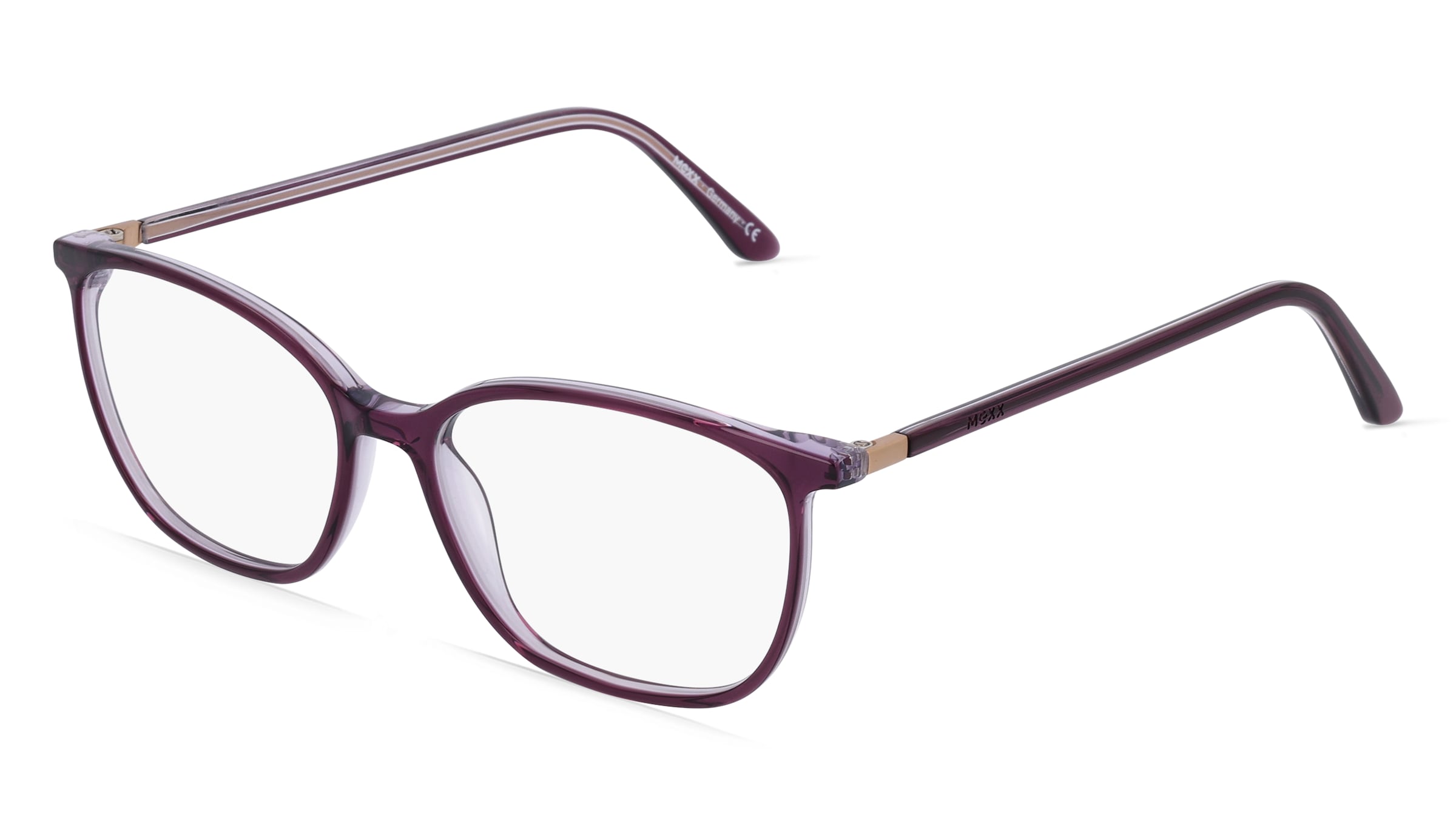 Mexx 2530 Herren-Brille inkl. Gläser Vollrand Quadratisch Metall-Gestell 53/15/140, Lila